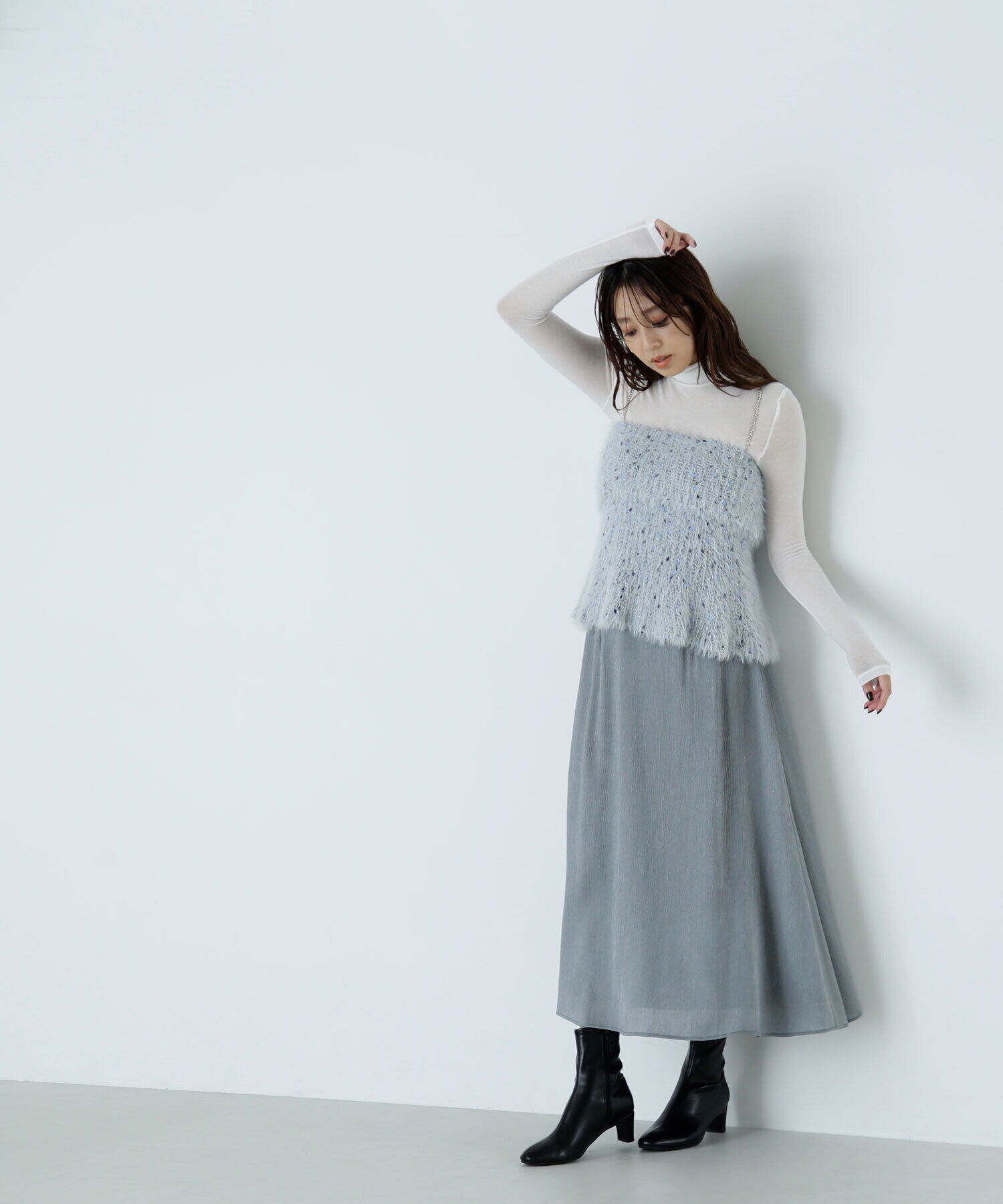  「ミックスシャギーニットキャミソール　24AW」|ニット・セーター|