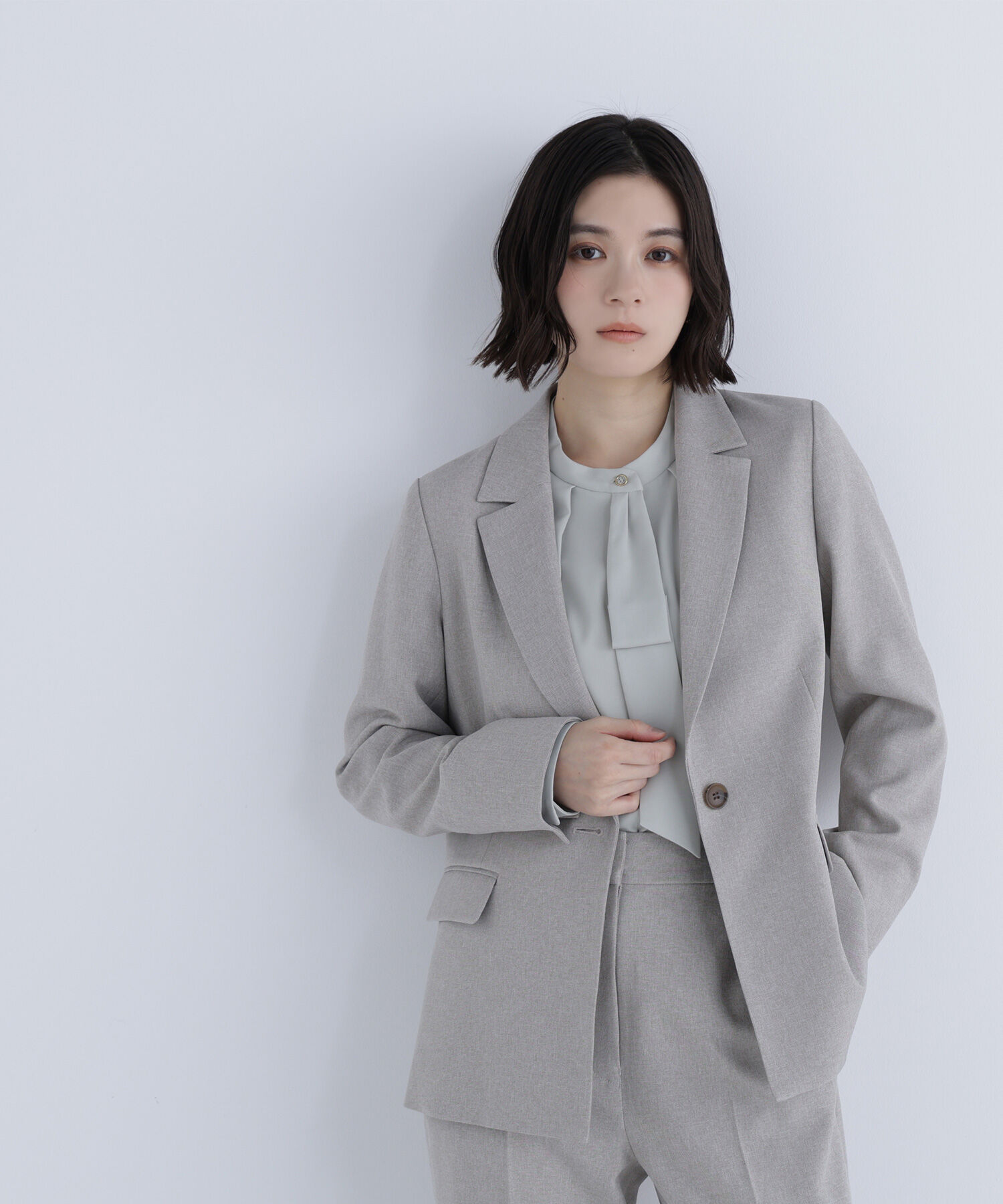  「メランジシャークスキン SETUP テーラードジャケット」|その他|