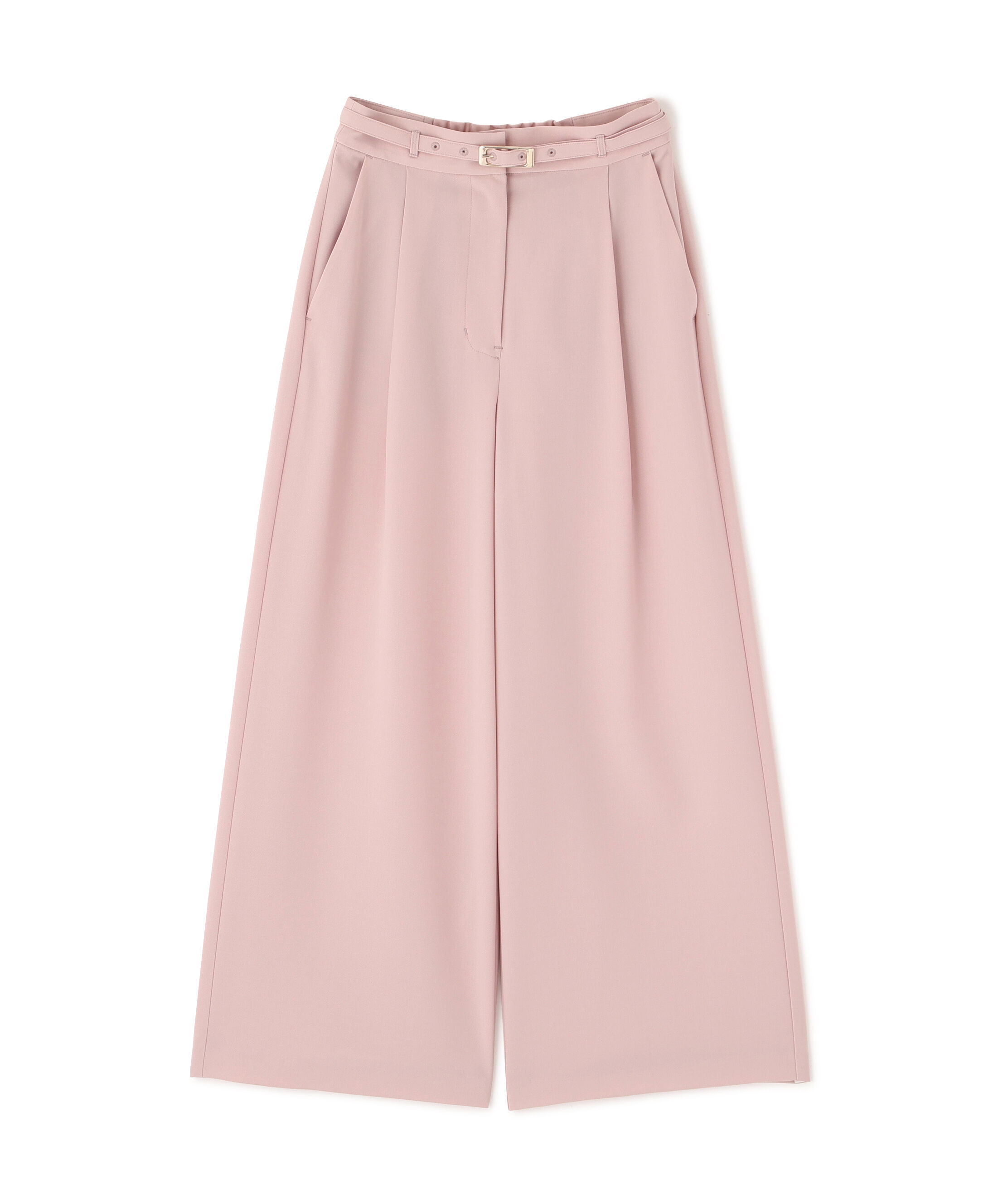  「ベルテッドタックワイドパンツ」|その他|