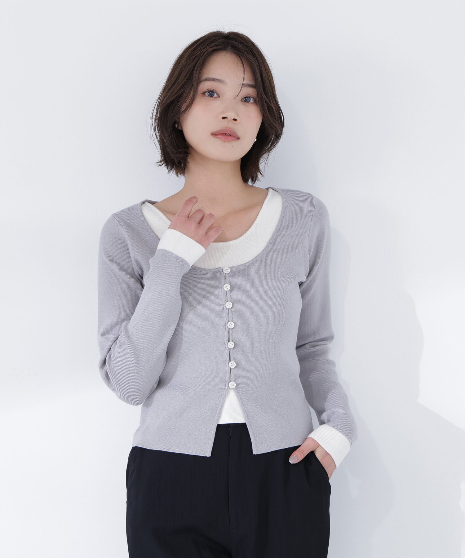  「レイヤードライクニット」|ニット・セーター|