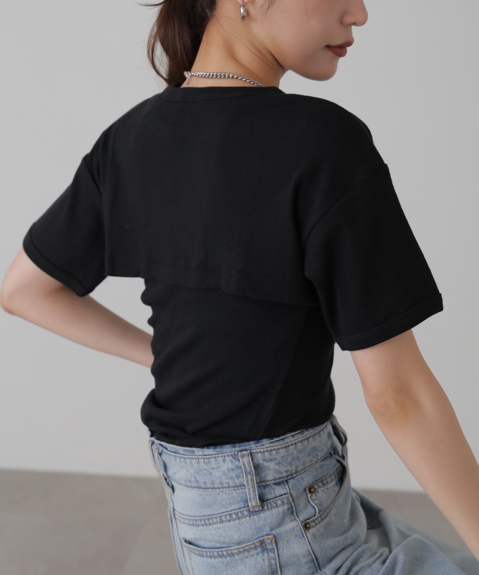  「Miller ショート丈Tシャツ」|Tシャツ・カットソー|