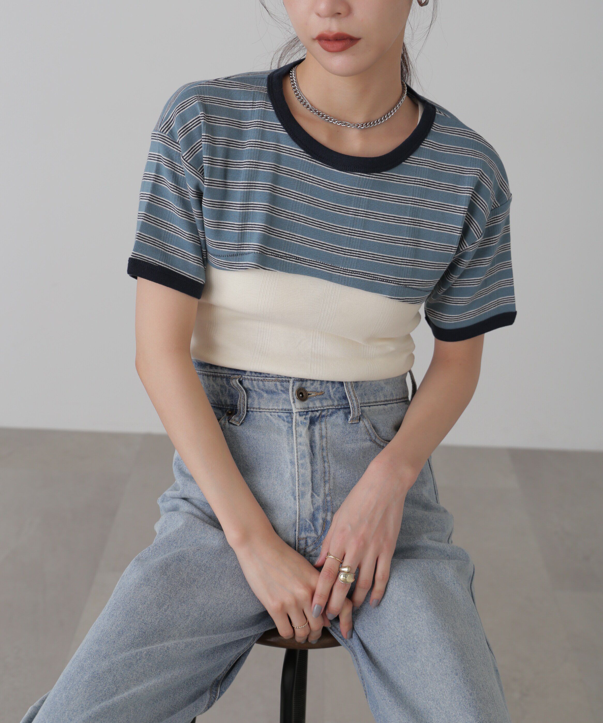  「Miller ショート丈Tシャツ」|Tシャツ・カットソー|