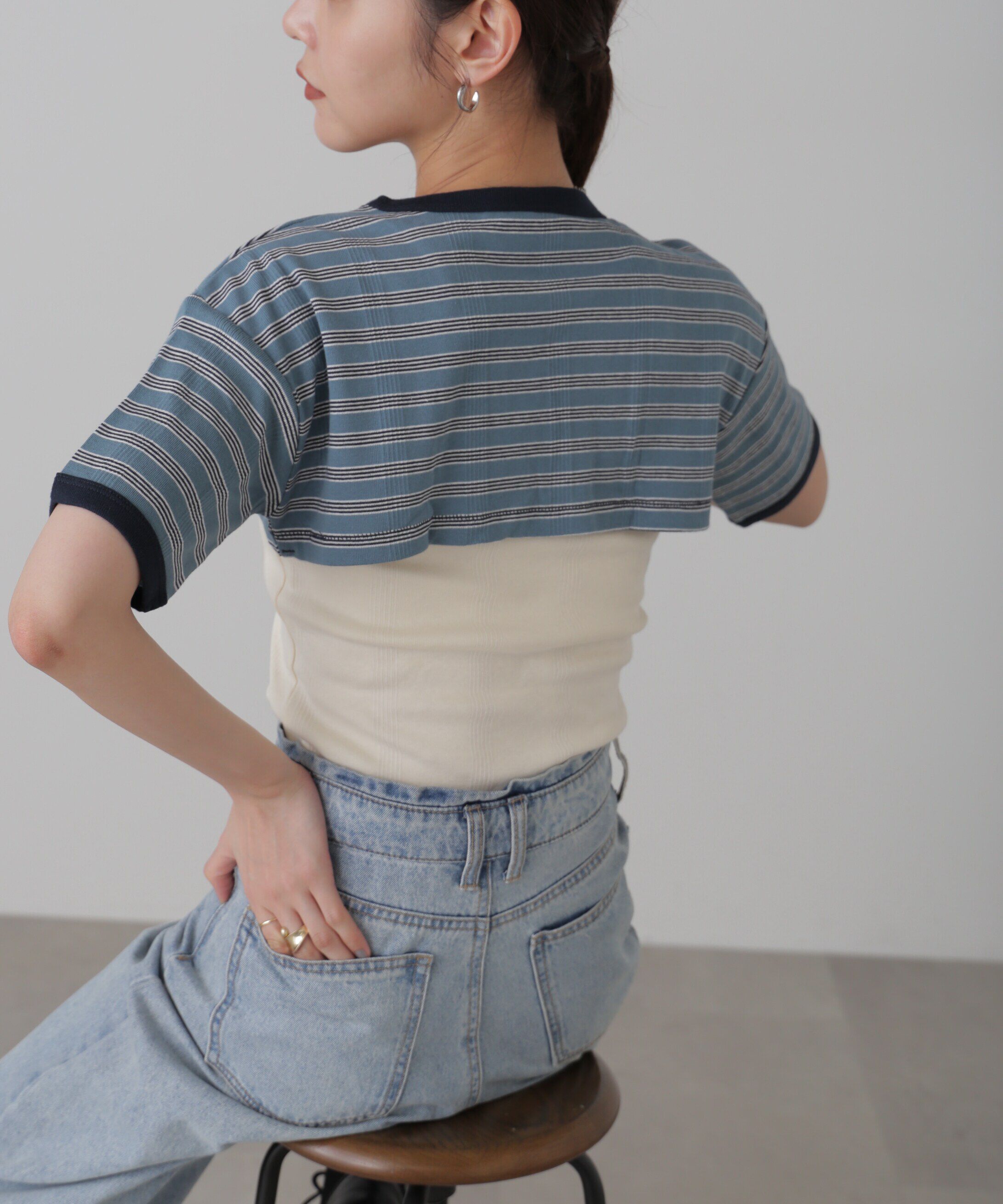  「Miller ショート丈Tシャツ」|Tシャツ・カットソー|