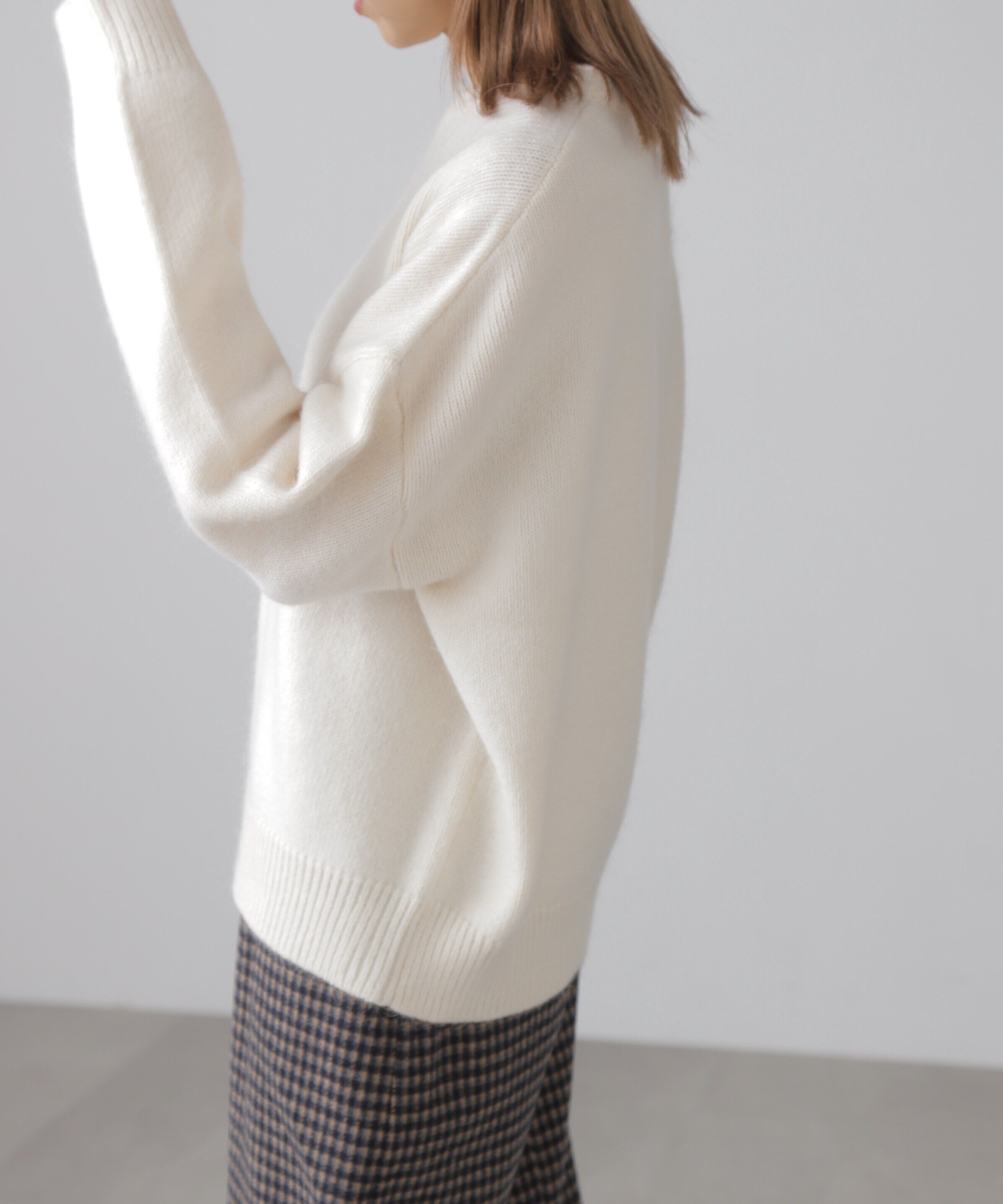  「オーバーサイズチュニック丈ニット」|ニット・セーター|