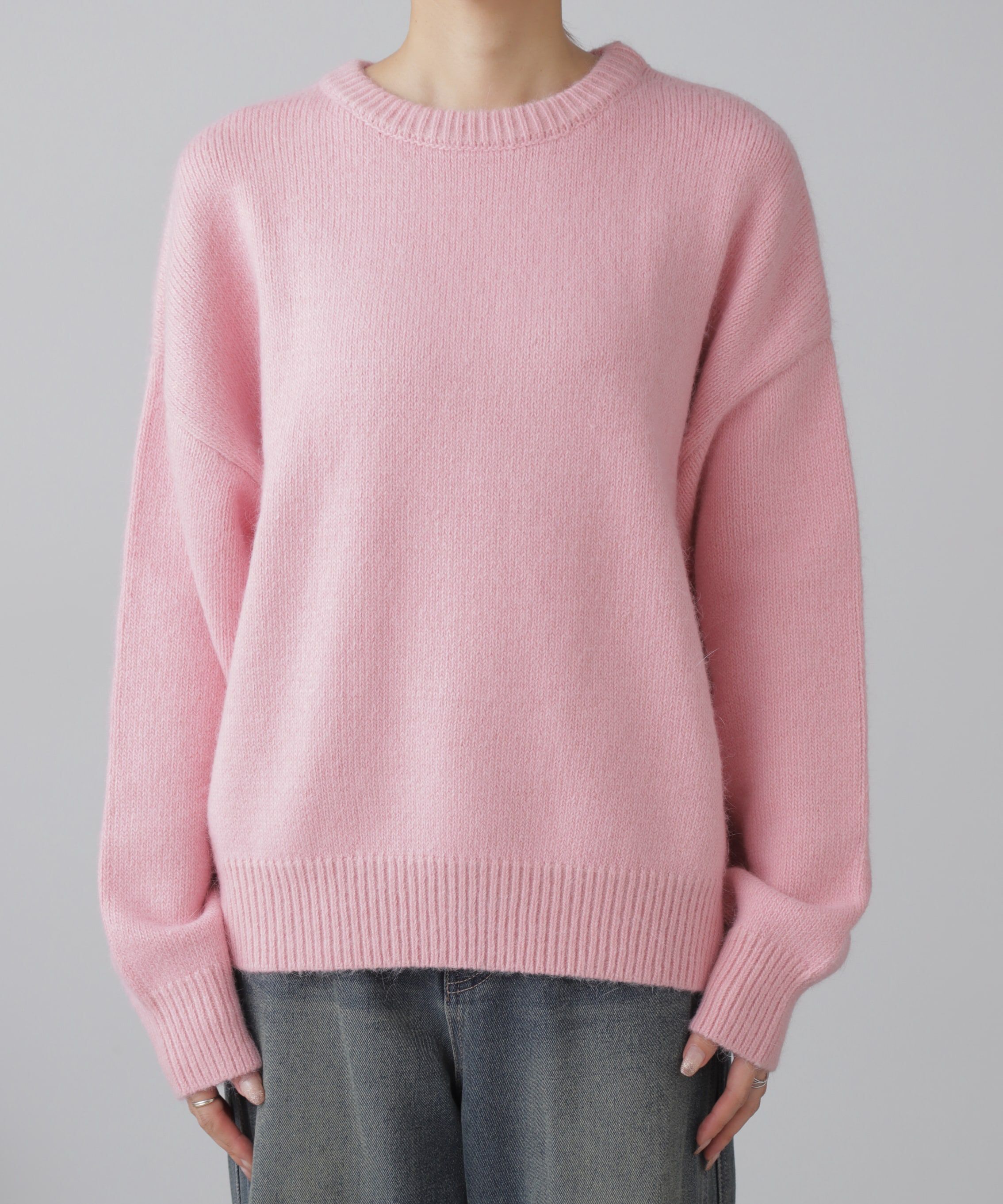  「オーバーサイズチュニック丈ニット」|ニット・セーター|