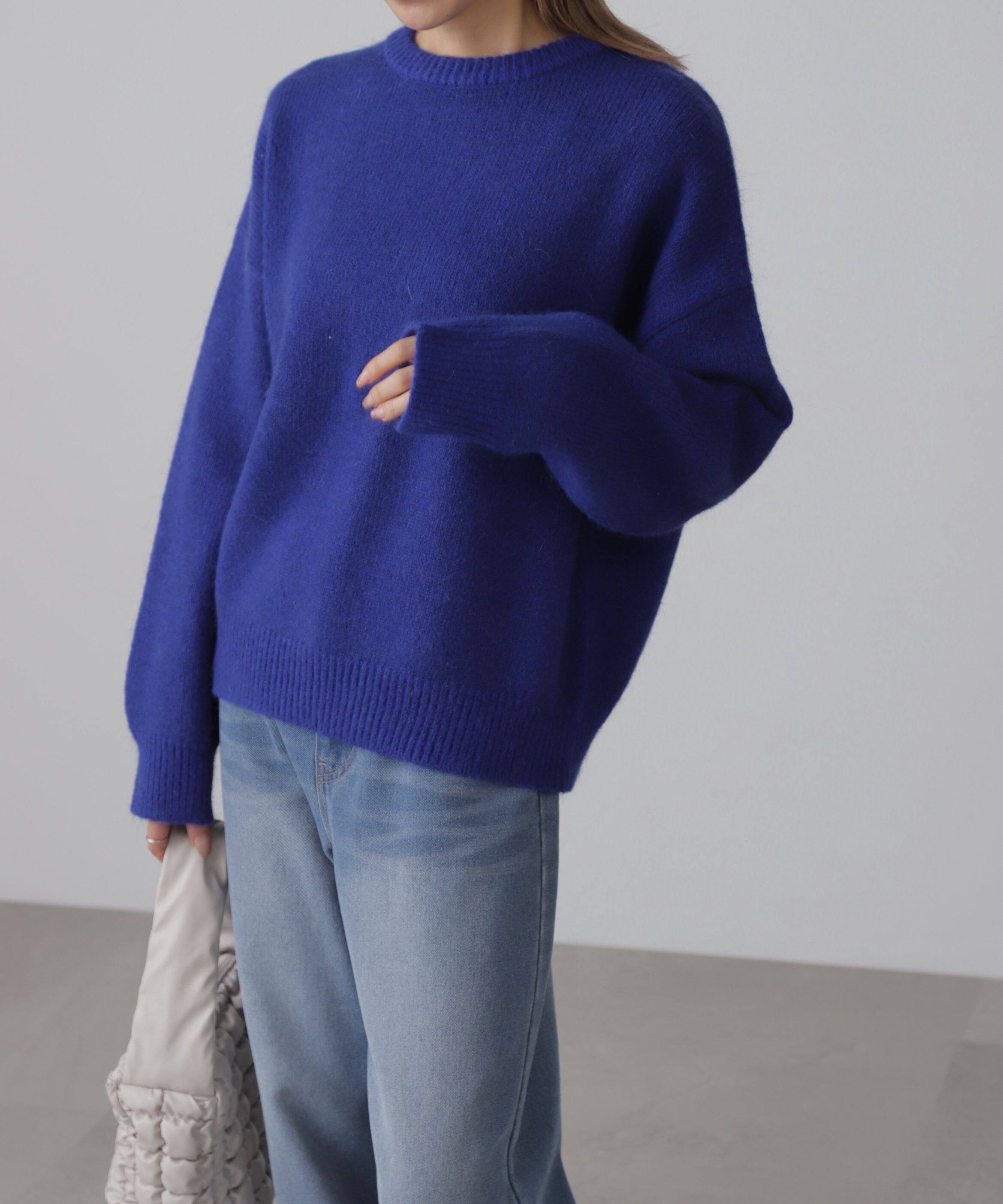  「オーバーサイズチュニック丈ニット」|ニット・セーター|