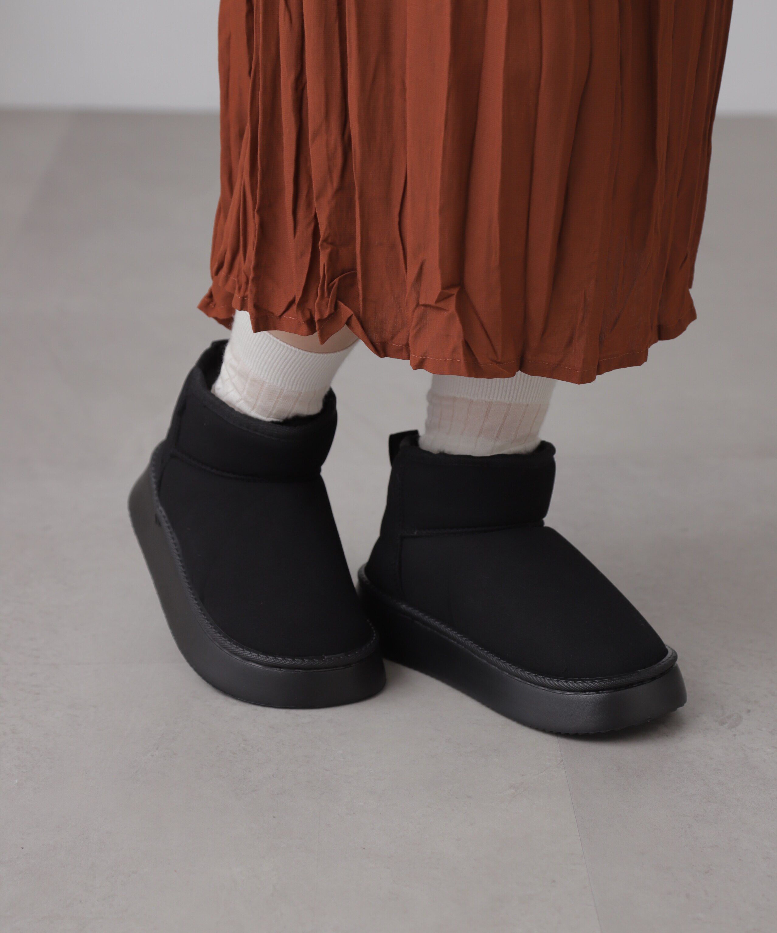  「ショートムートンブーツ」|その他|ブラック