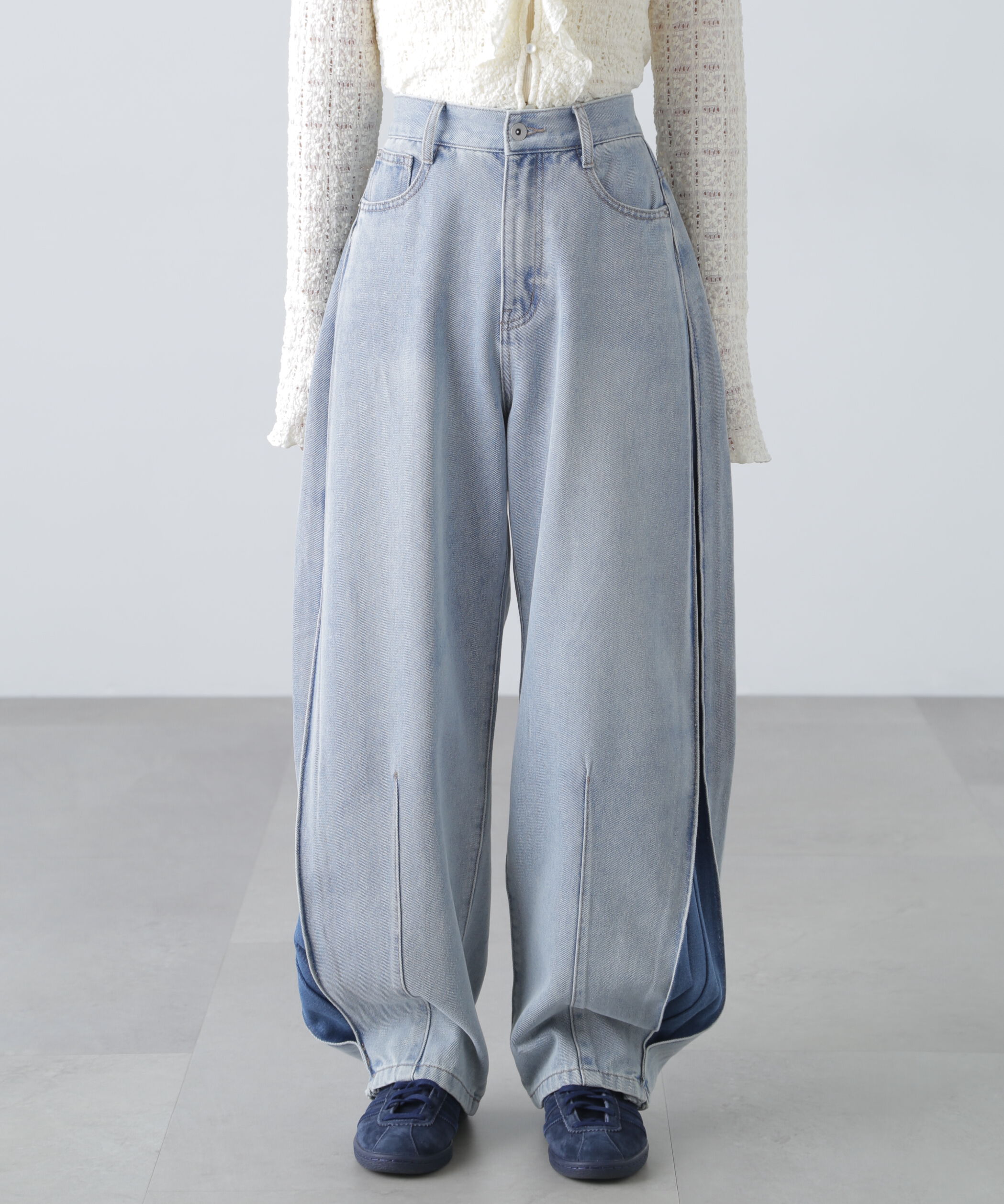  「[低身長サイズ/Sシリーズ]サイドタックカーブデニムパンツ」|その他|