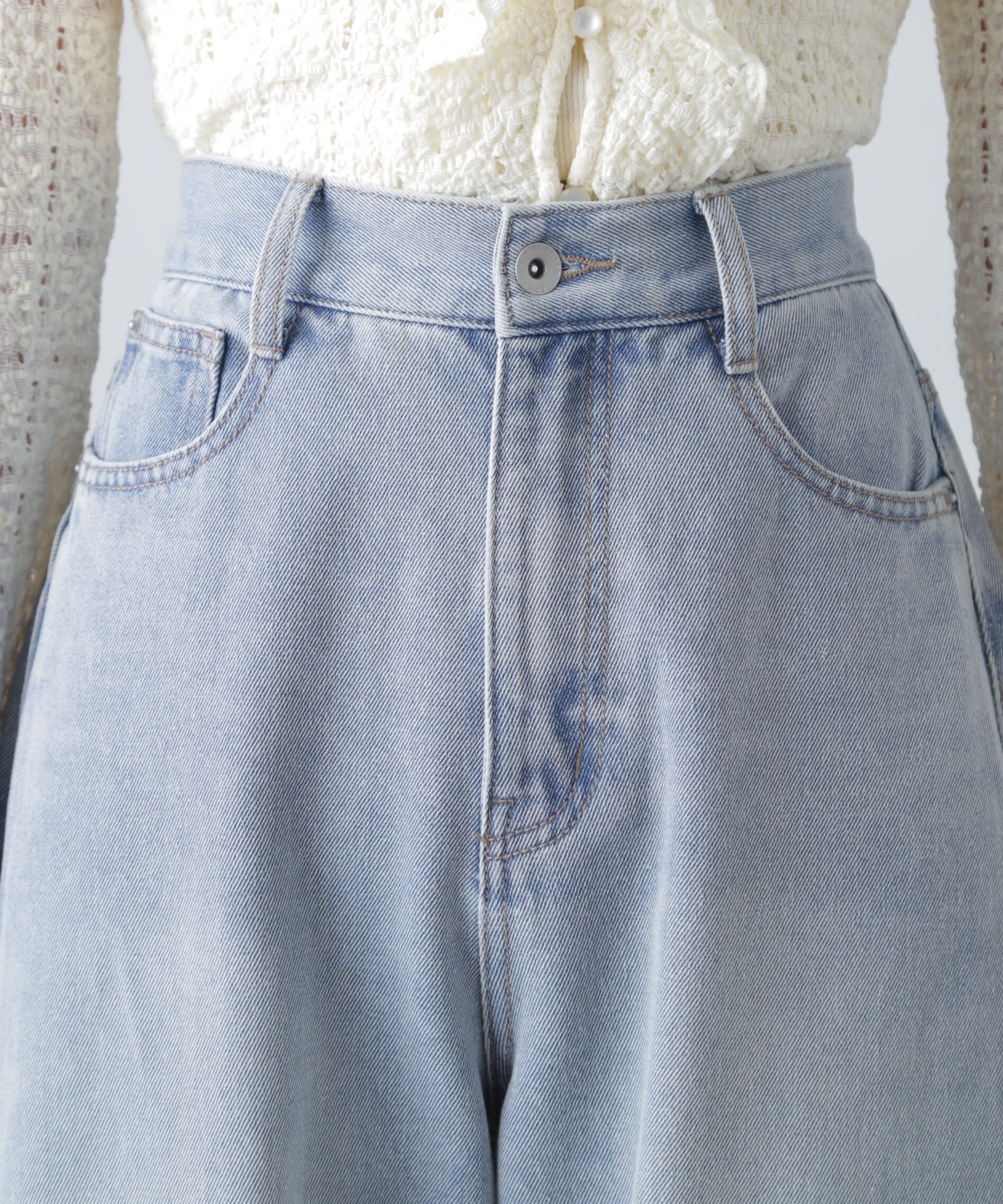  「[低身長サイズ/Sシリーズ]サイドタックカーブデニムパンツ」|その他|