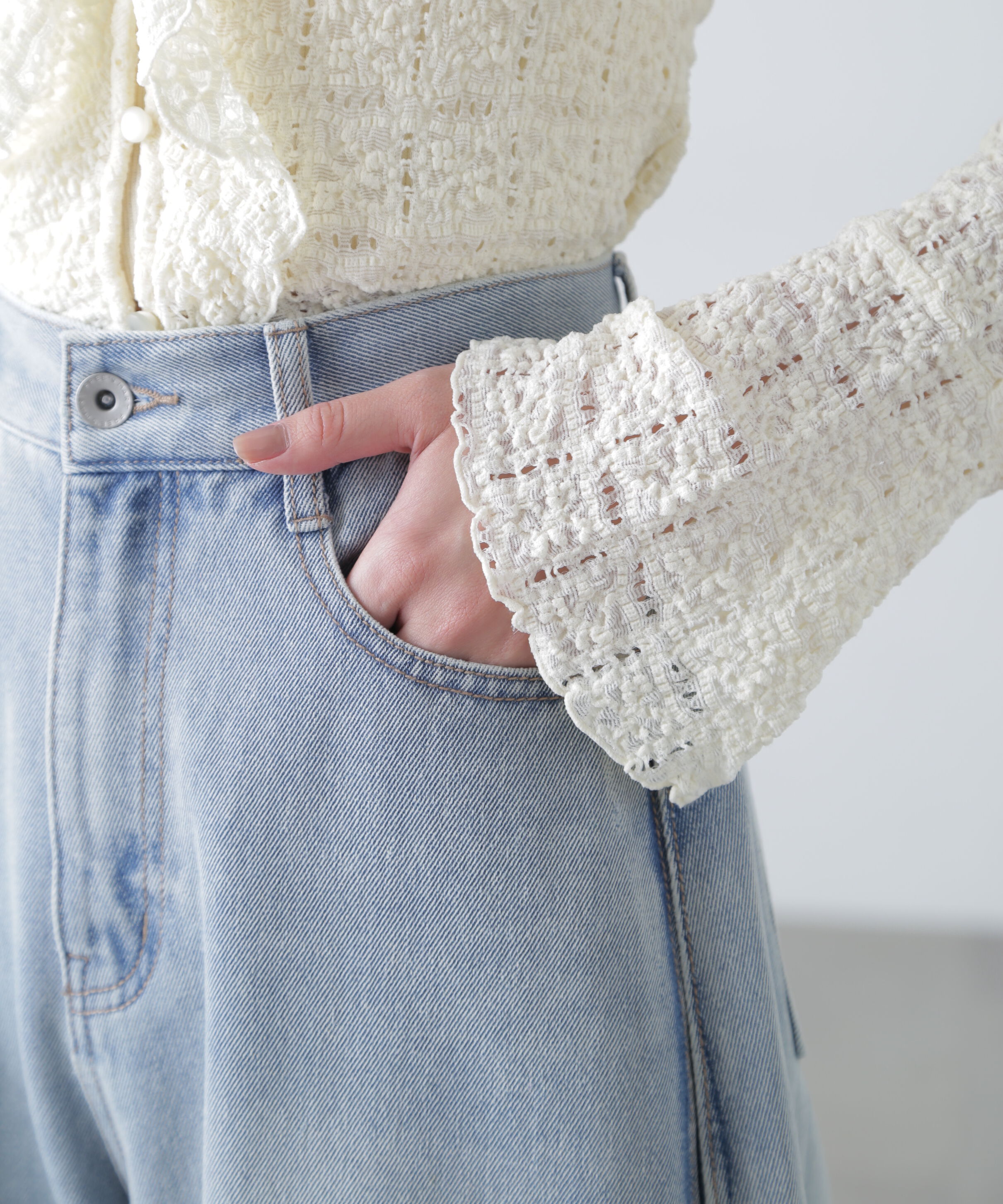  「[低身長サイズ/Sシリーズ]サイドタックカーブデニムパンツ」|その他|