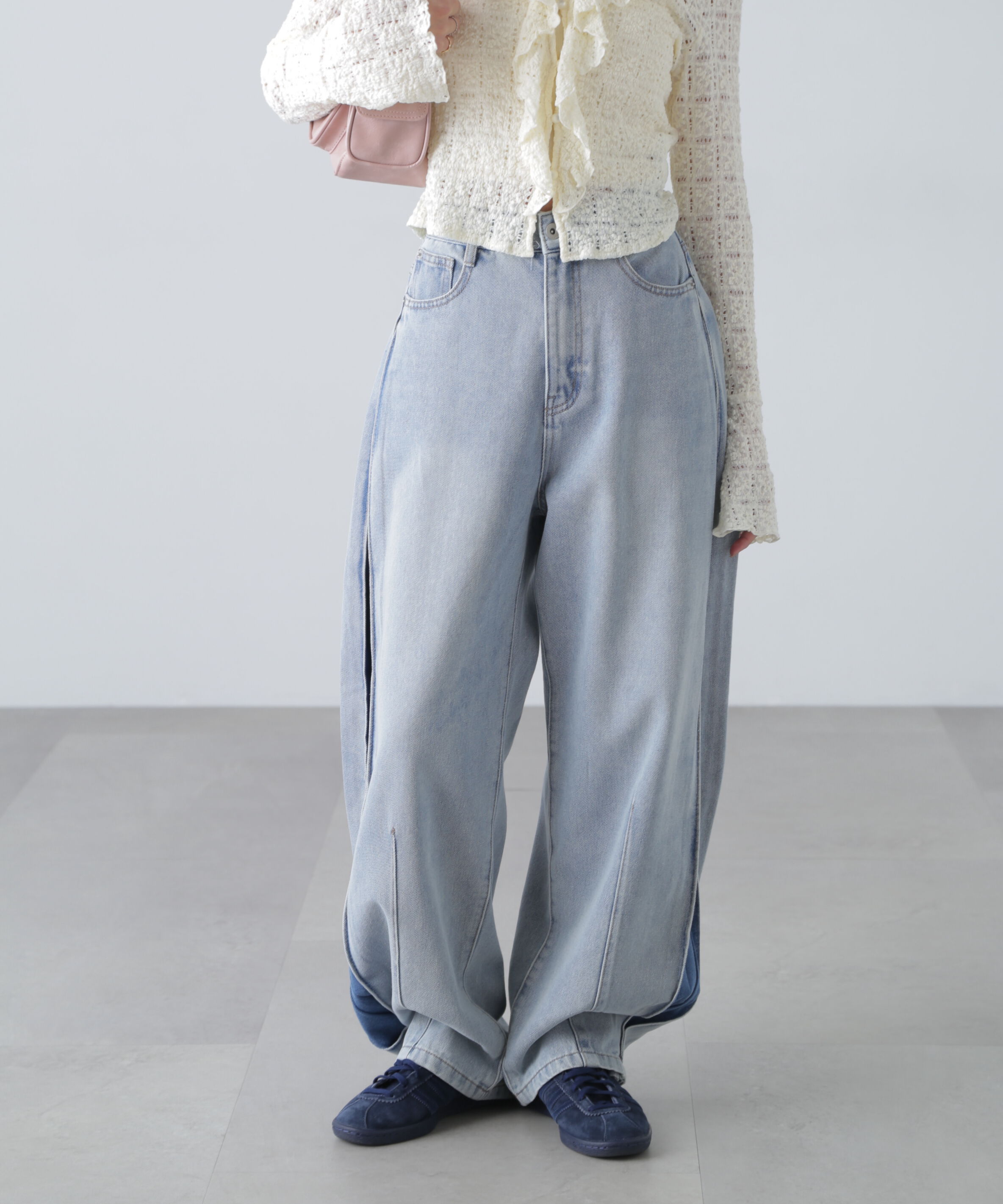  「[低身長サイズ/Sシリーズ]サイドタックカーブデニムパンツ」|その他|