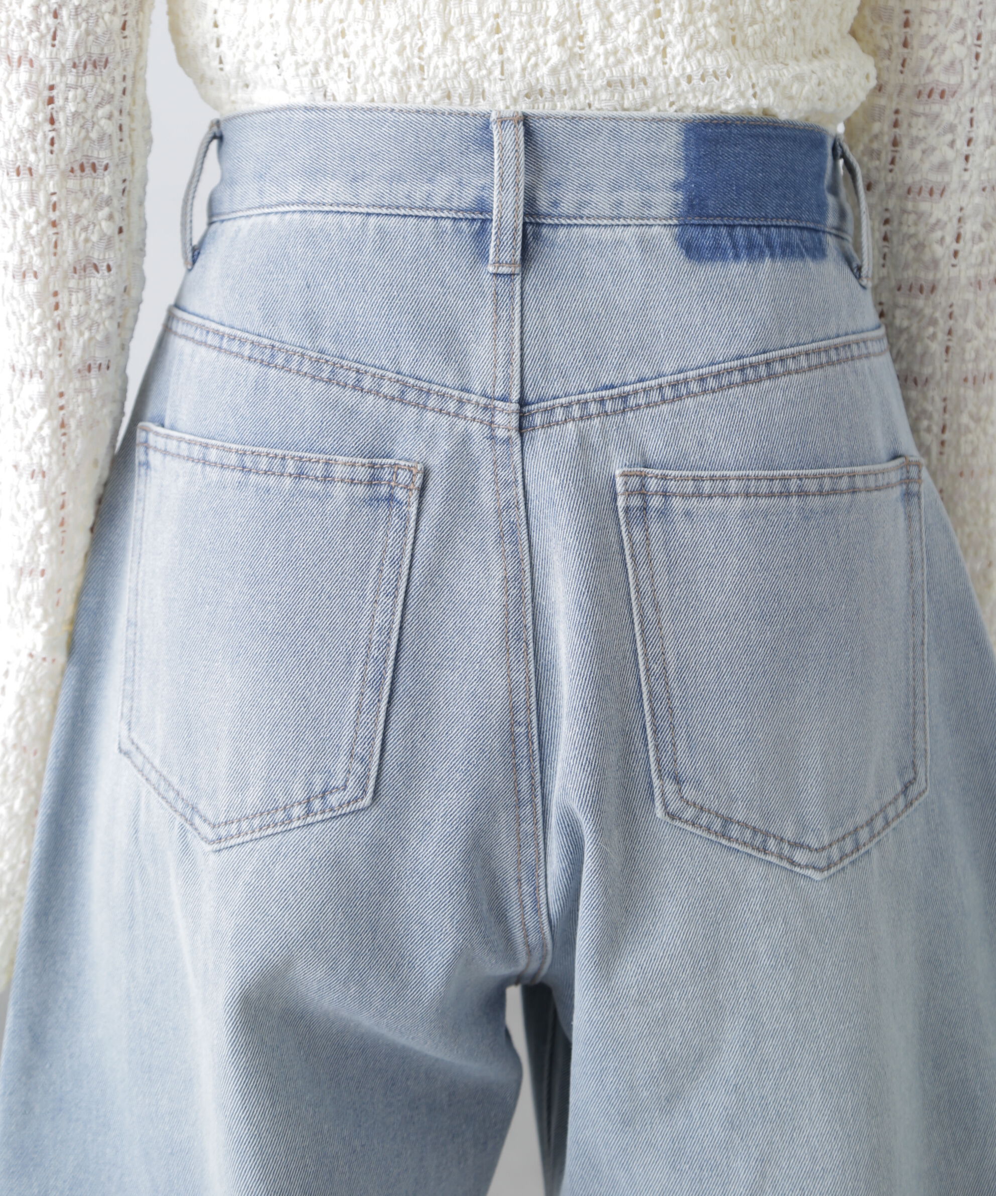  「[低身長サイズ/Sシリーズ]サイドタックカーブデニムパンツ」|その他|