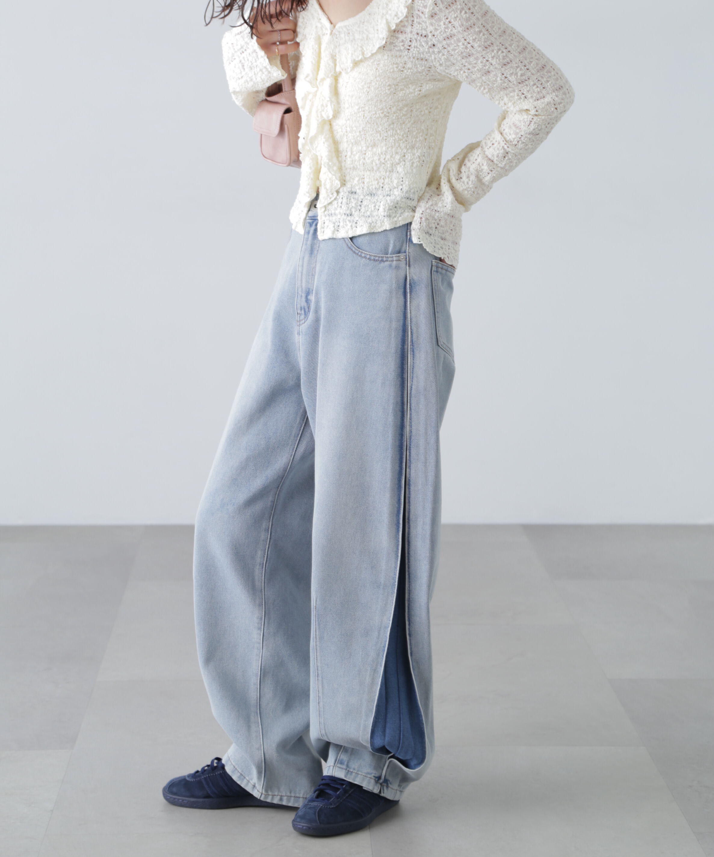  「[低身長サイズ/Sシリーズ]サイドタックカーブデニムパンツ」|その他|