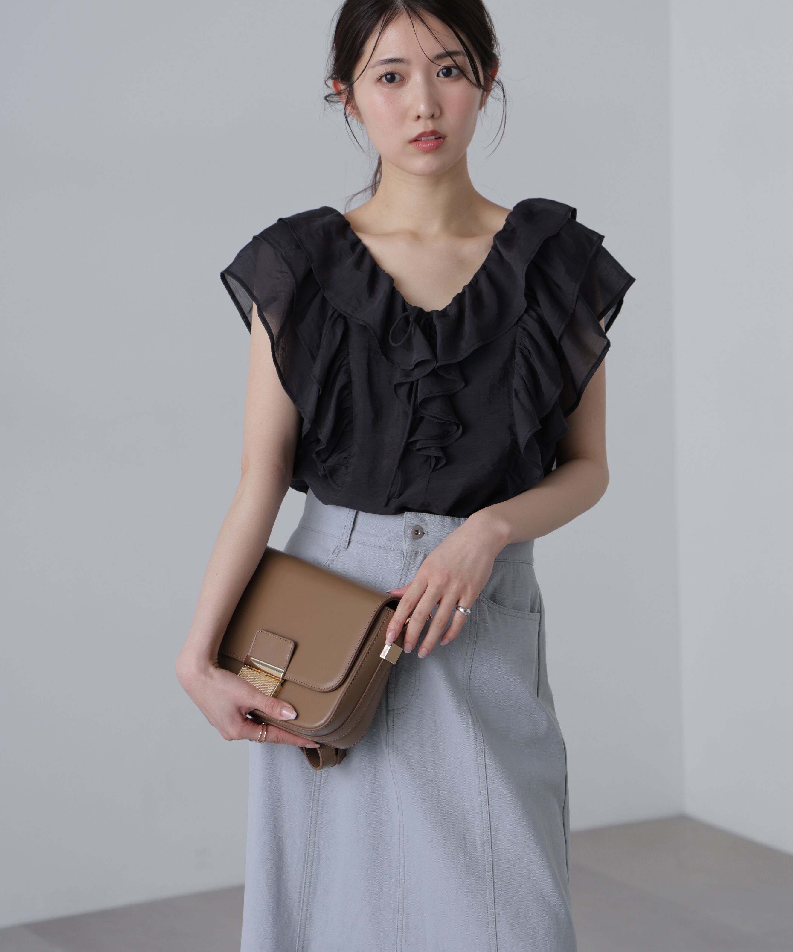  「フリルフレンチブラウス」|シャツ・ブラウス|