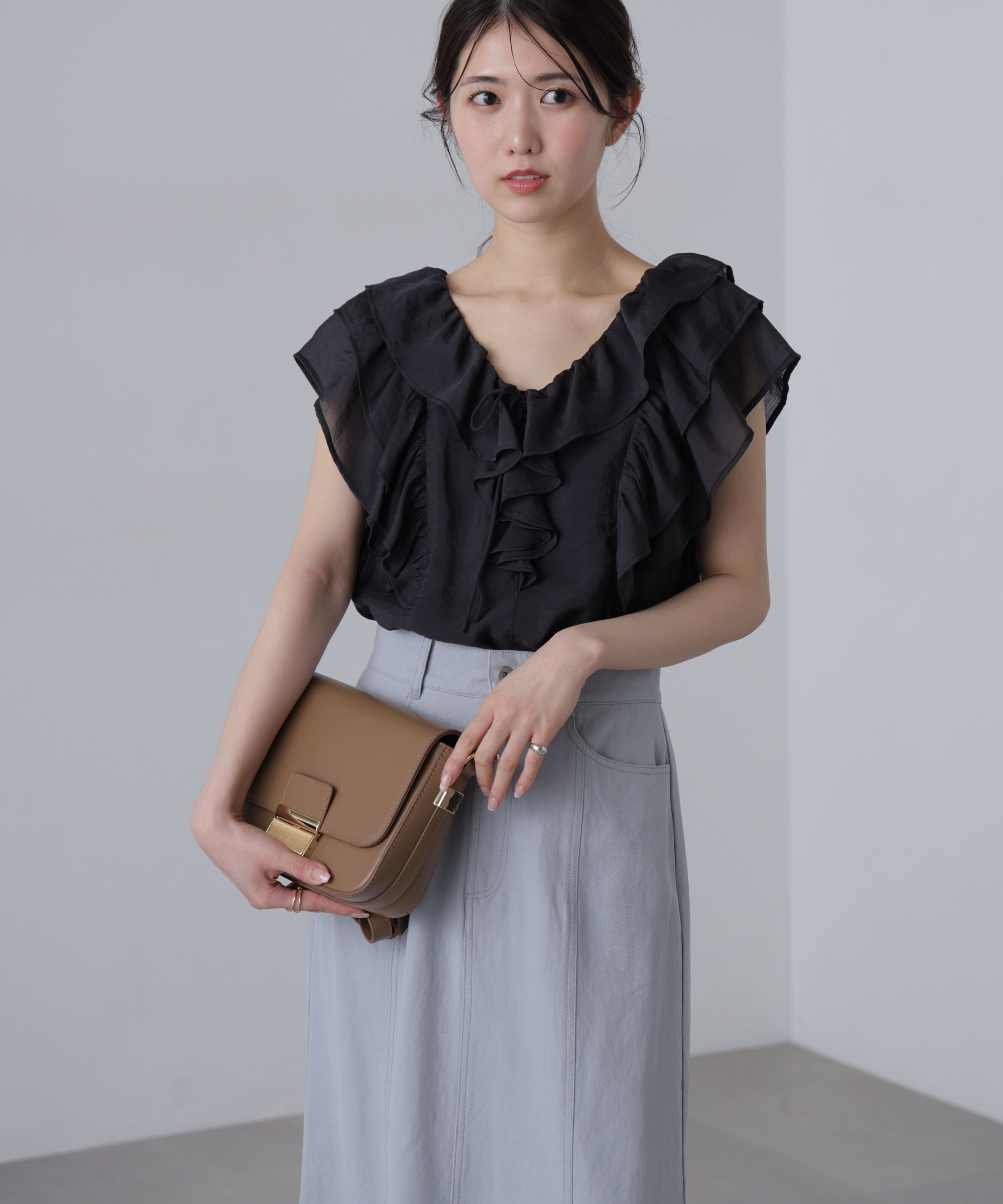  「フリルフレンチブラウス」|シャツ・ブラウス|