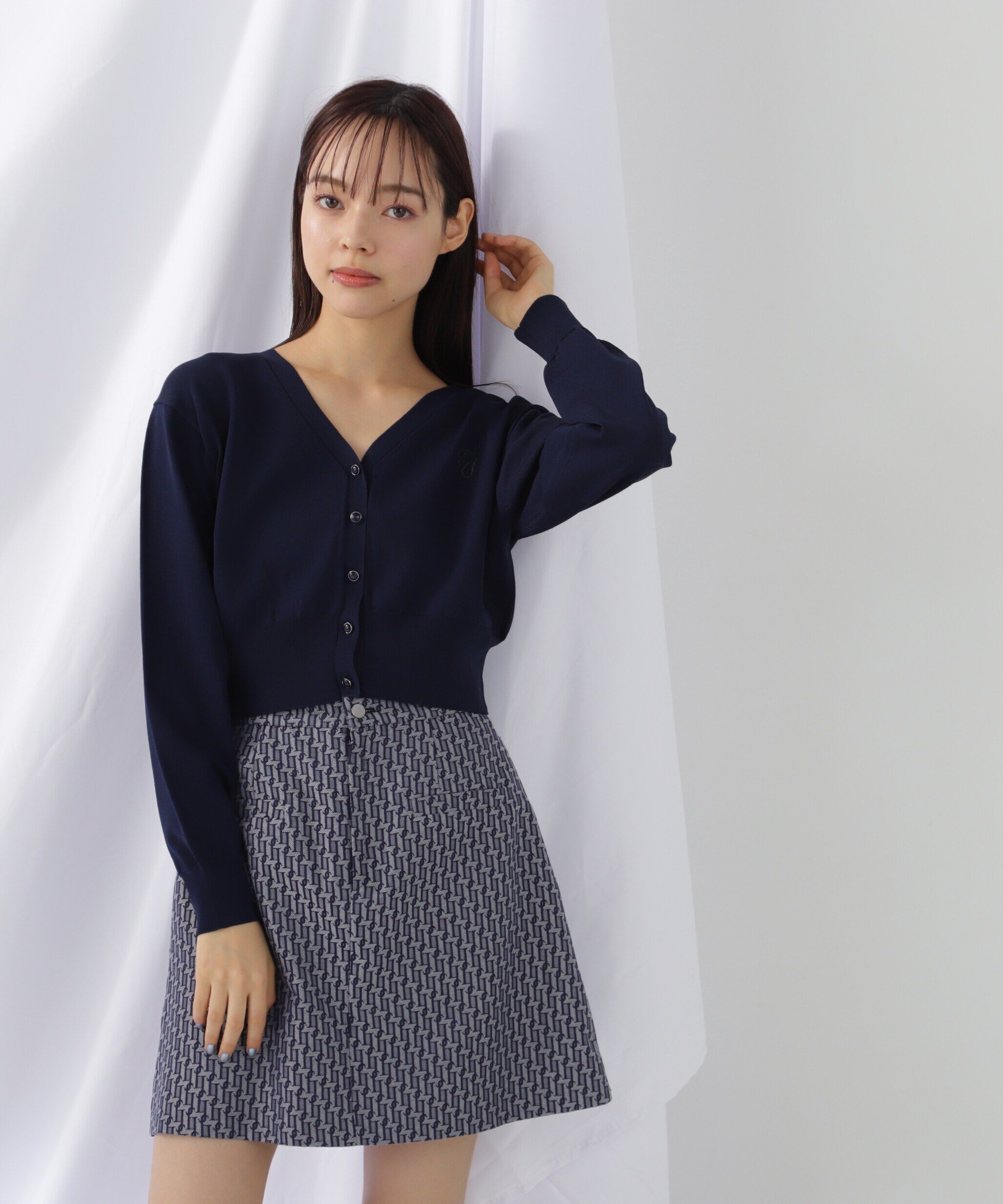  「モノグラムジャガードミニスカート」|スカート|