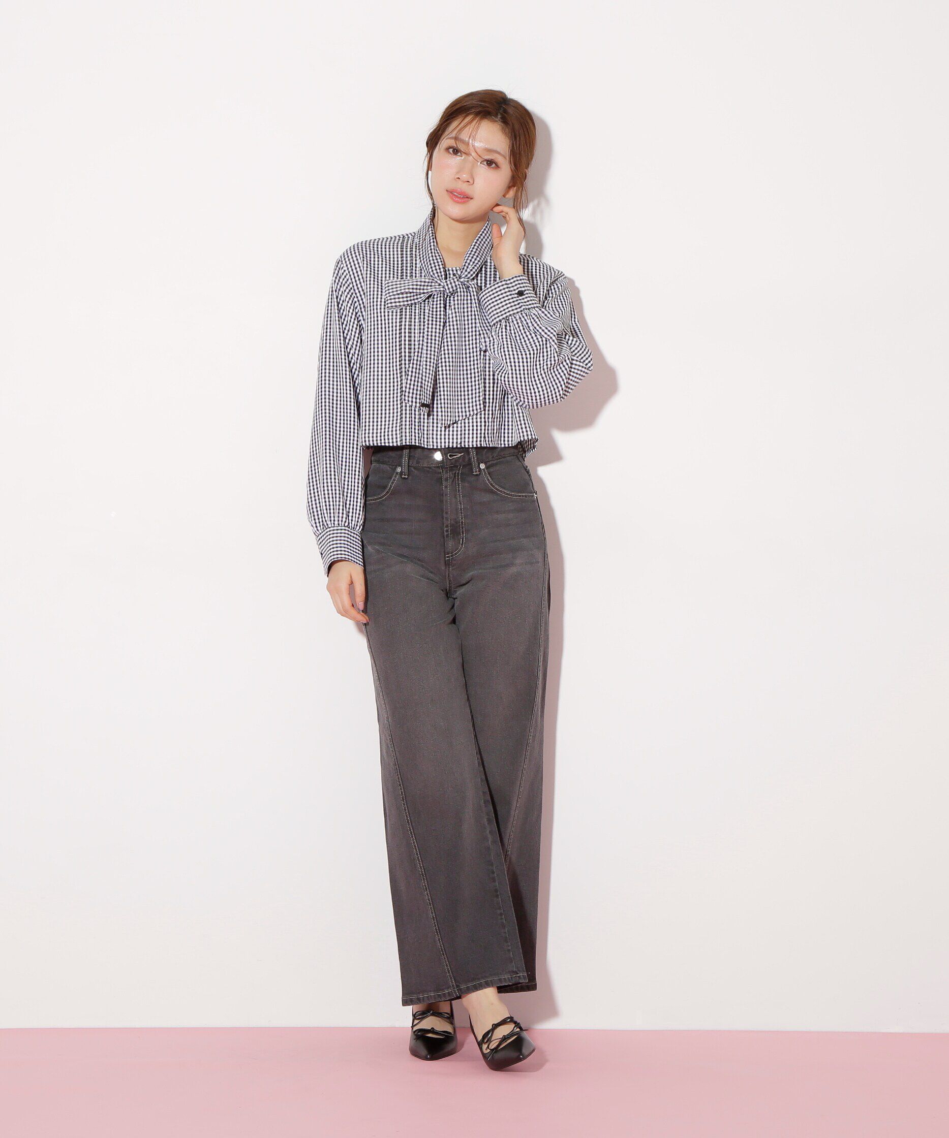  「ハイウエストストレートデニムパンツ」|その他|