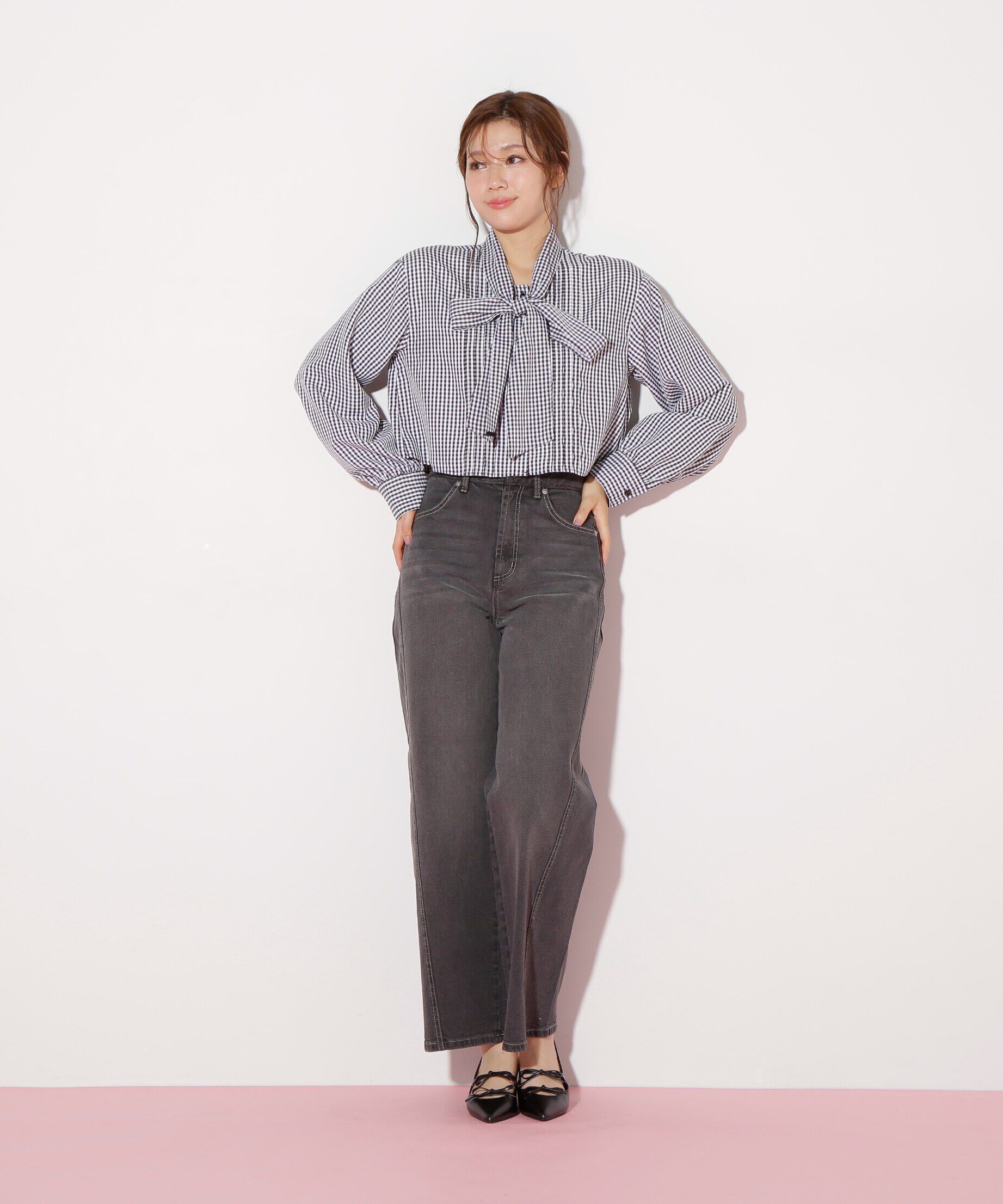  「ハイウエストストレートデニムパンツ」|その他|