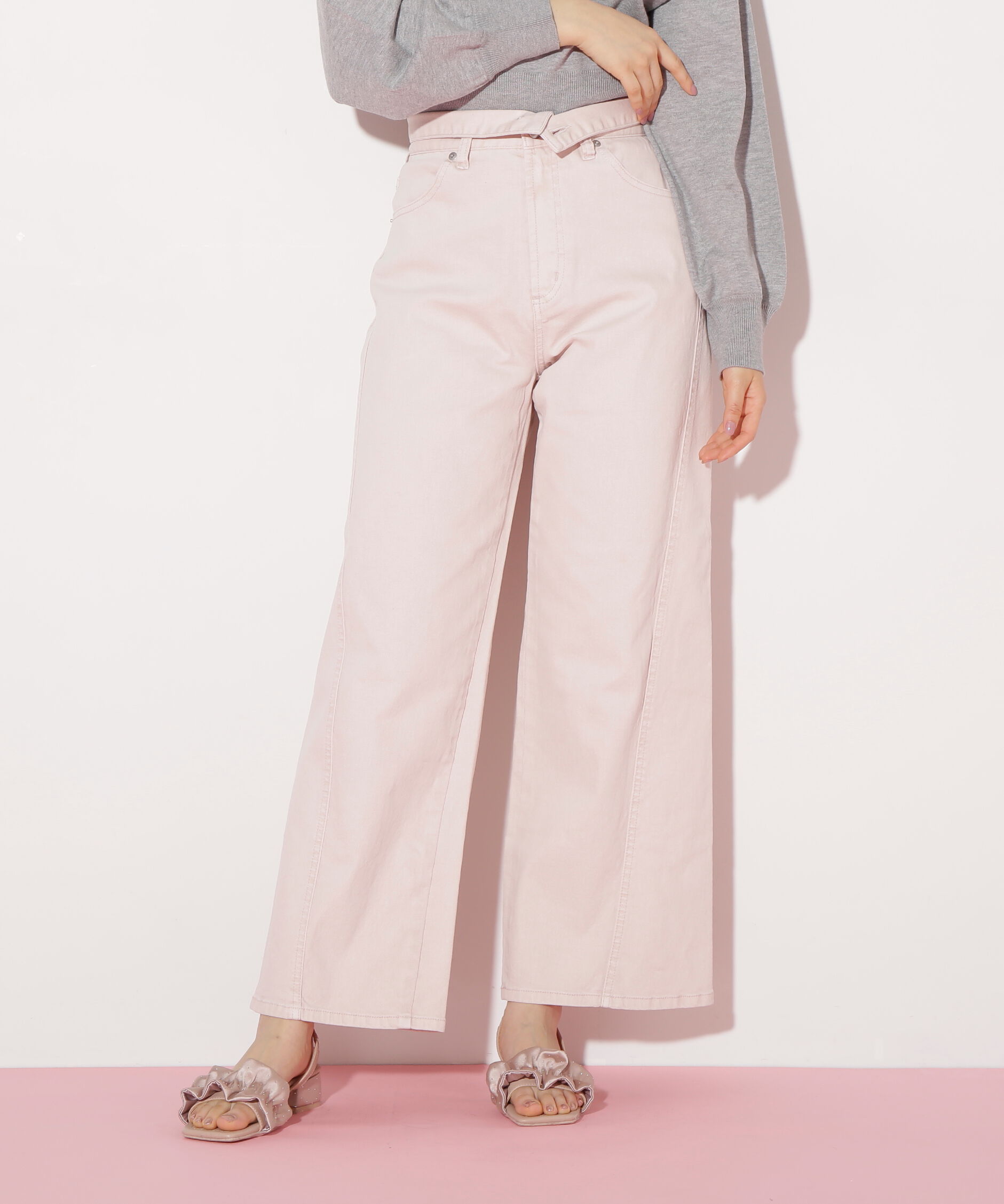  「ハイウエストストレートデニムパンツ」|その他|