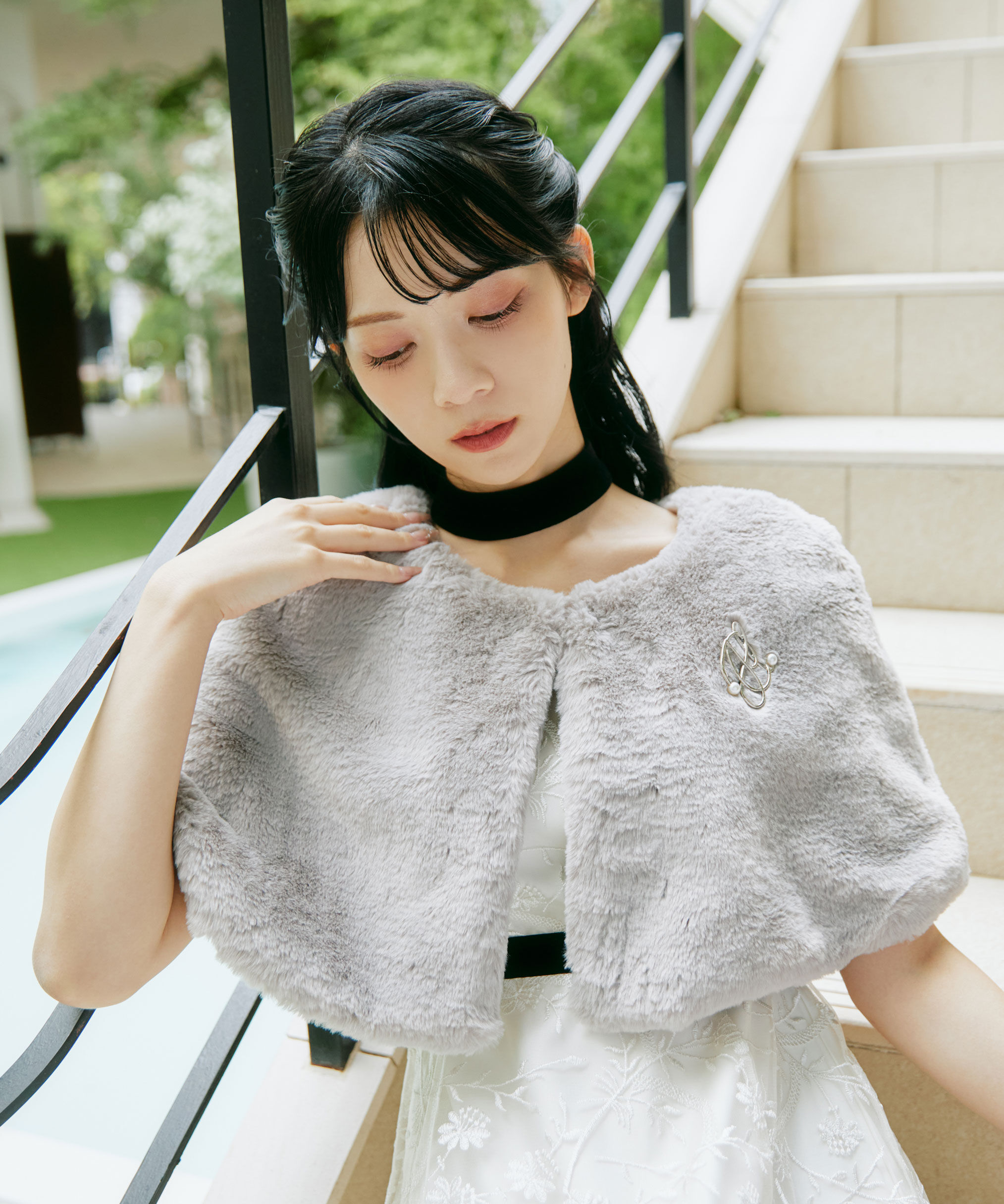  「＜ｍｉｋｕさんコラボ＞フェイクファーケープ」|その他|