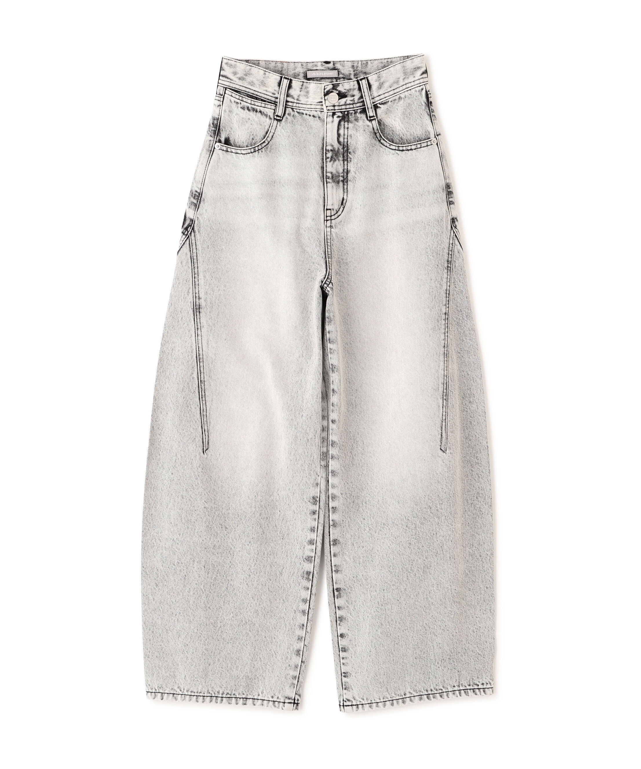  「リボン加工カーブパネルデニムパンツ」|その他|