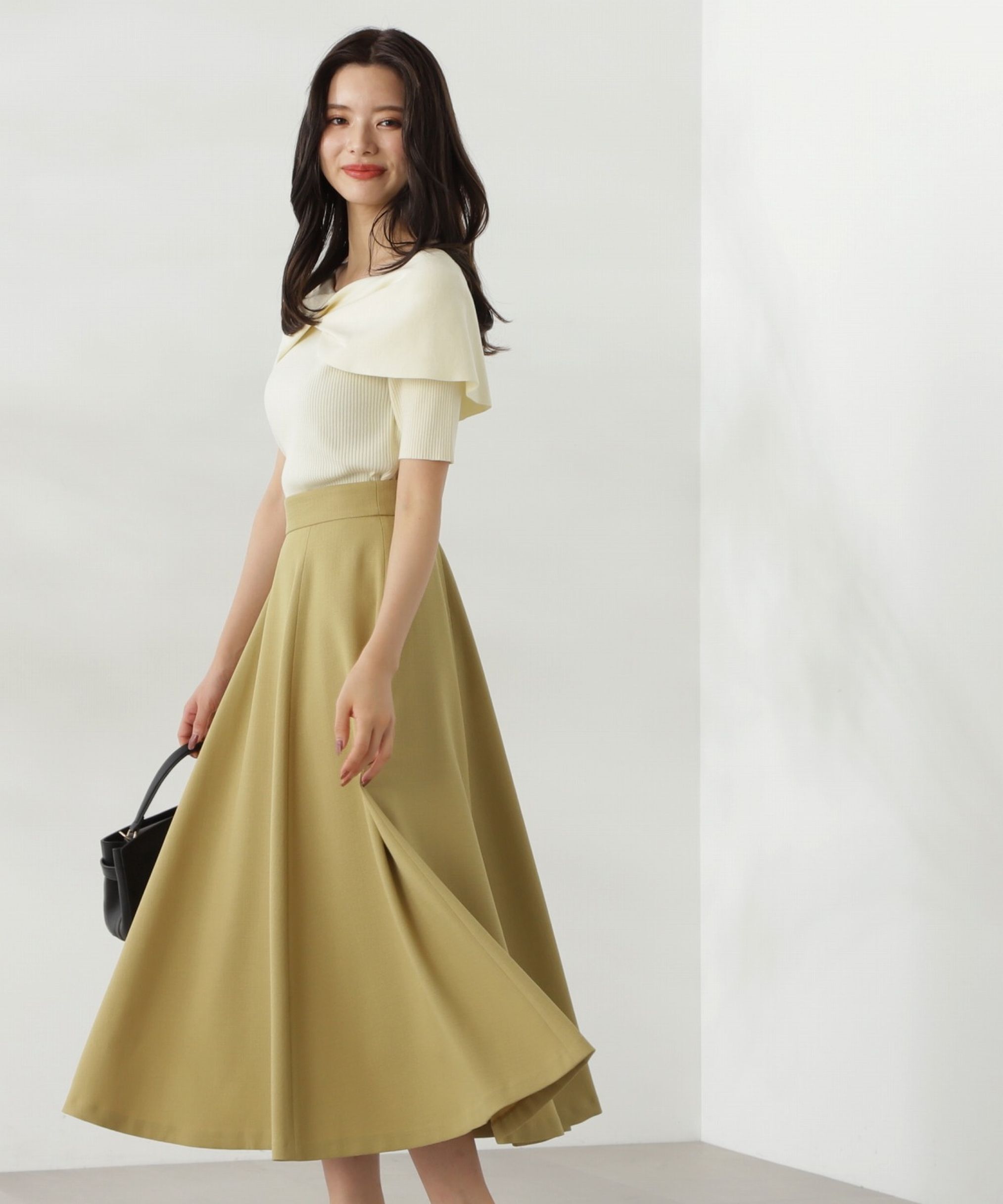 PROPORTION BODY DRESSING「カラーフレアスカート24AW」|スカート|イエロー