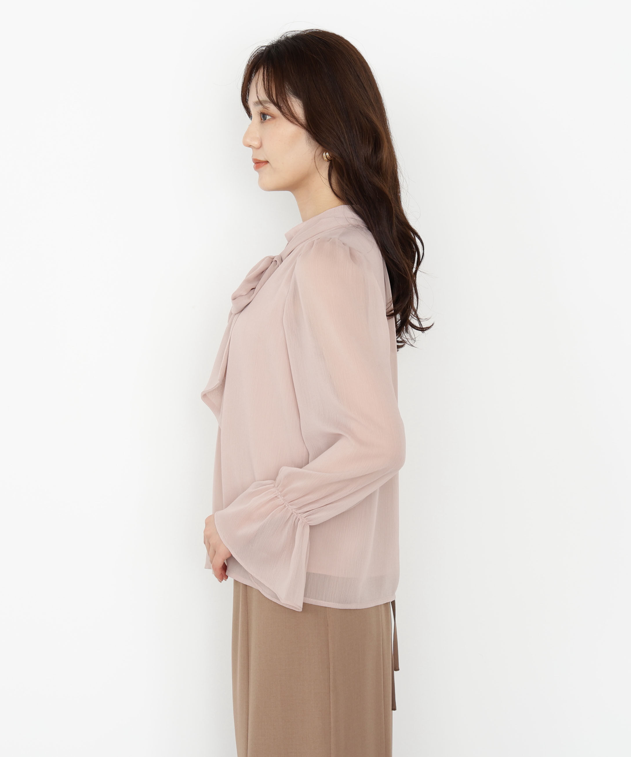 PROPORTION BODY DRESSING「＜ウォッシャブル＞ビッグリボン楊柳ブラウス 25AW」|シャツ・ブラウス|