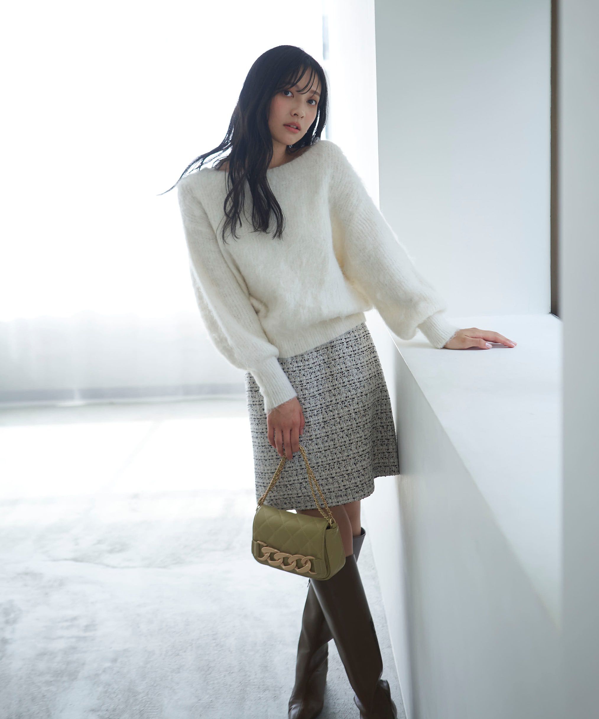 PROPORTION BODY DRESSING「ミックスツイードミニスカート WEB限定」|スカート|ベージュミッ