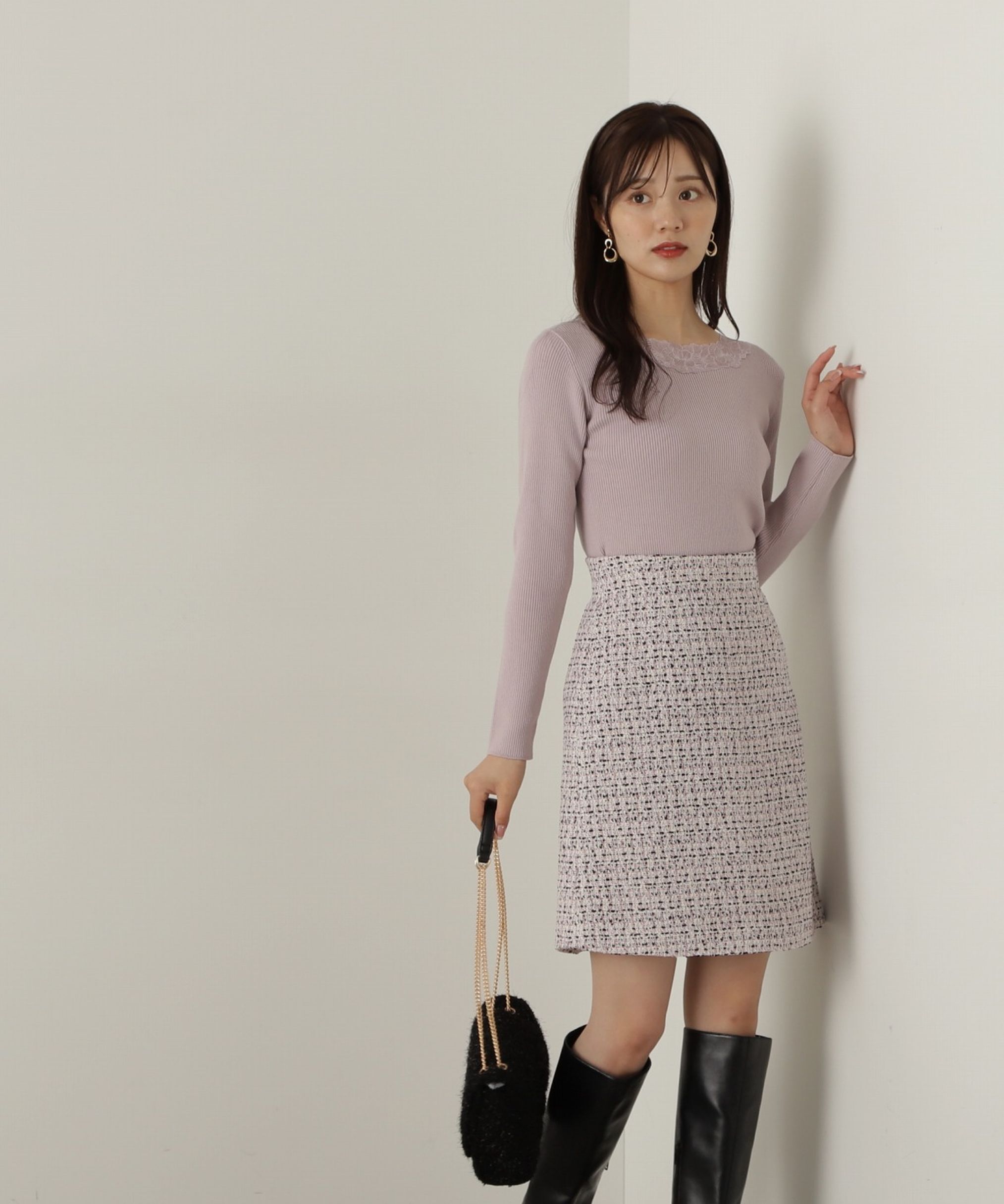 PROPORTION BODY DRESSING「ミックスツイードミニスカート WEB限定」|スカート|