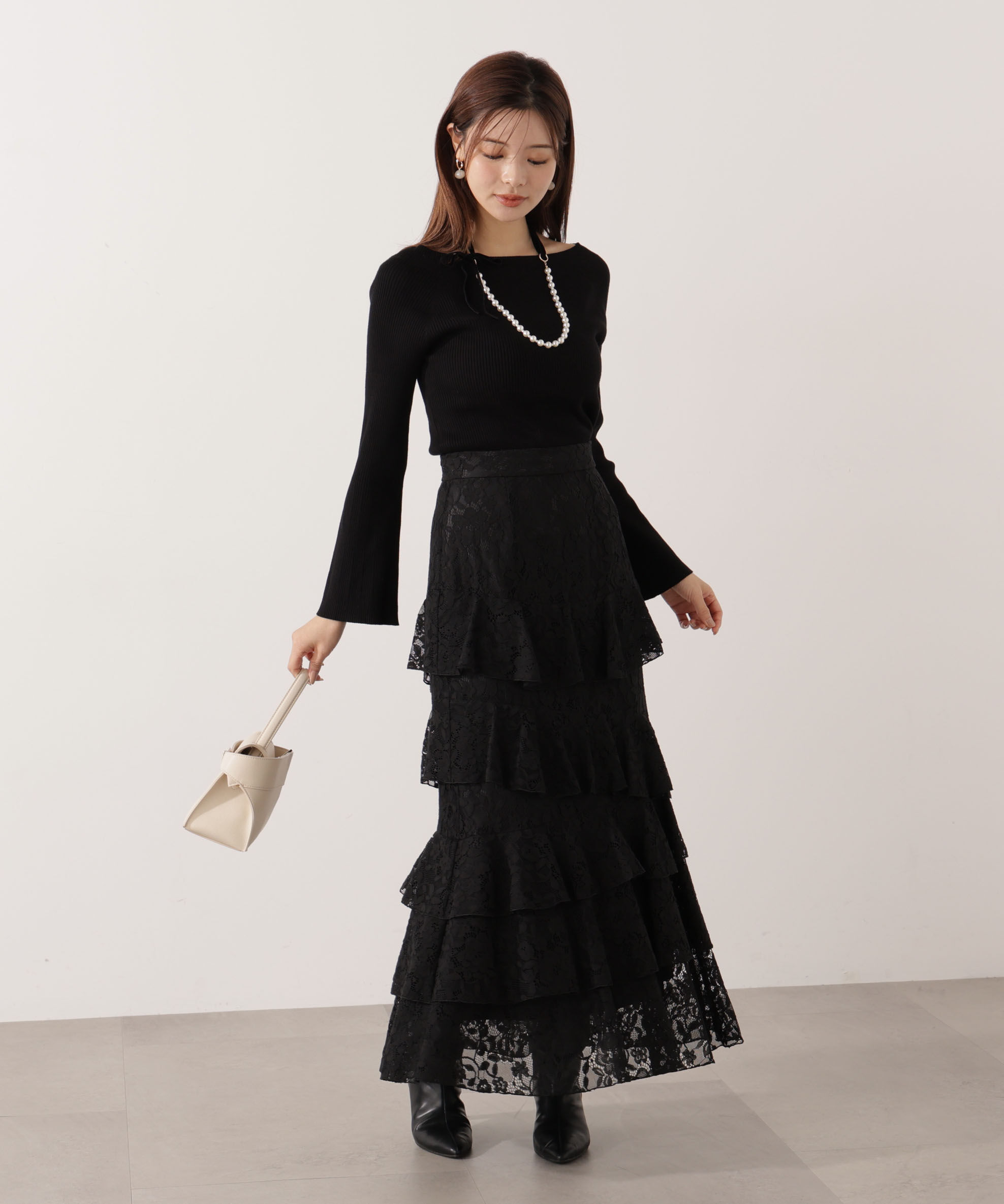 PROPORTION BODY DRESSING「ランダムティアードレーススカート」|スカート|