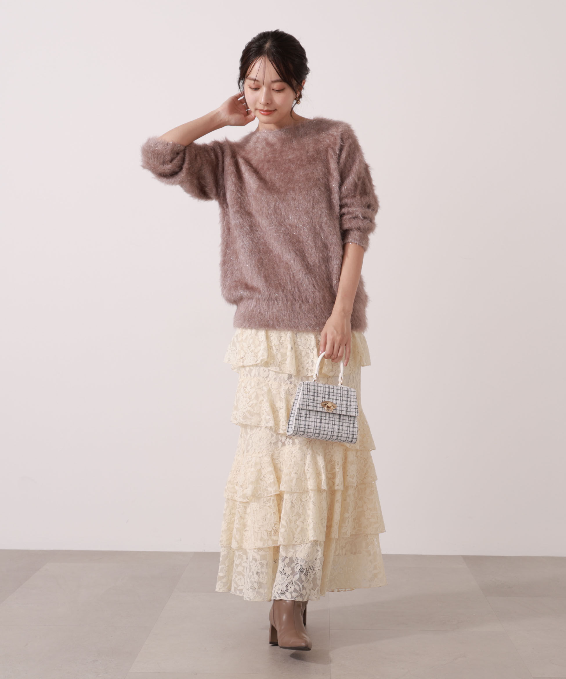 PROPORTION BODY DRESSING「ランダムティアードレーススカート」|スカート|