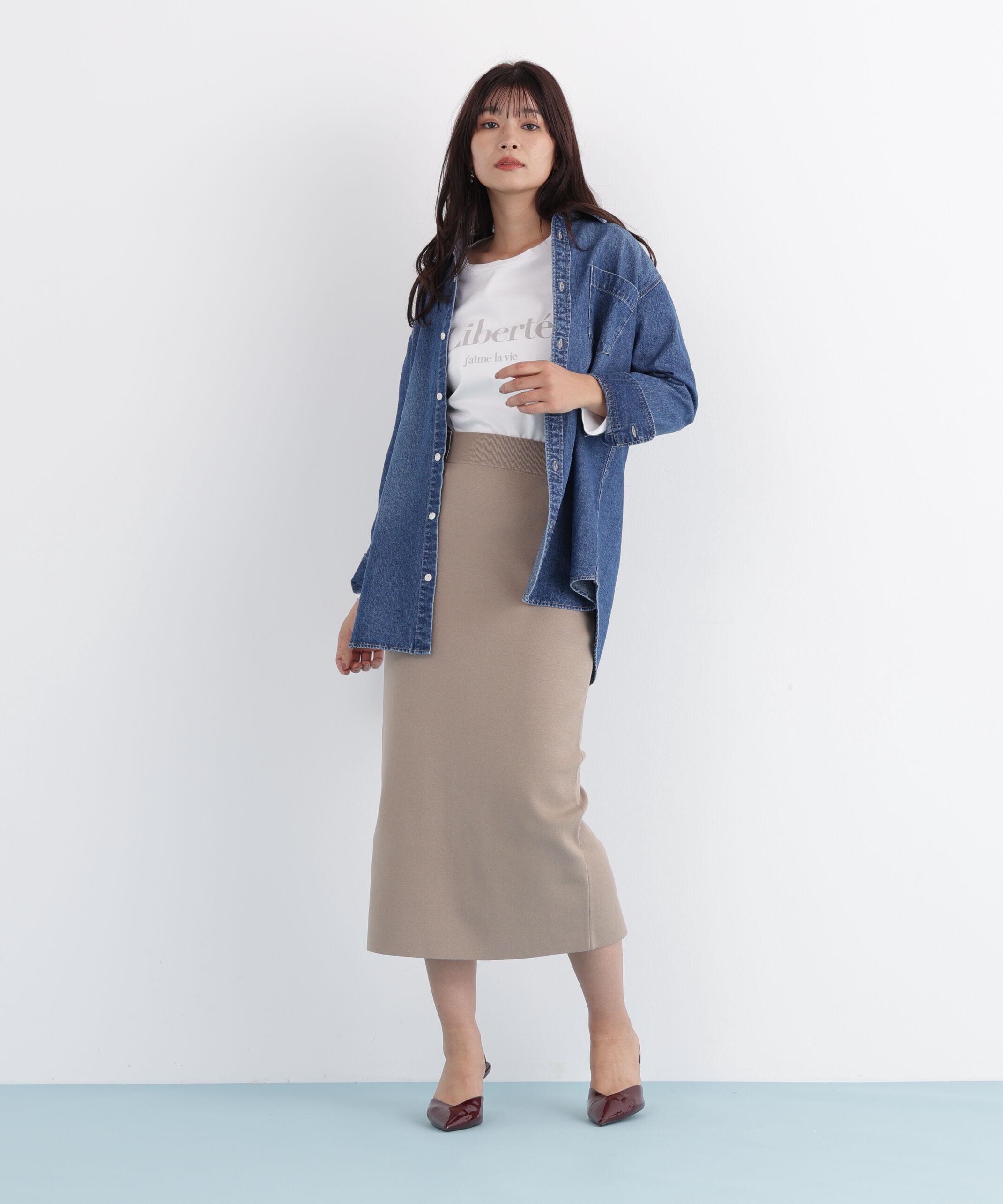  「◆メタルボタンタイトスカート」|スカート|