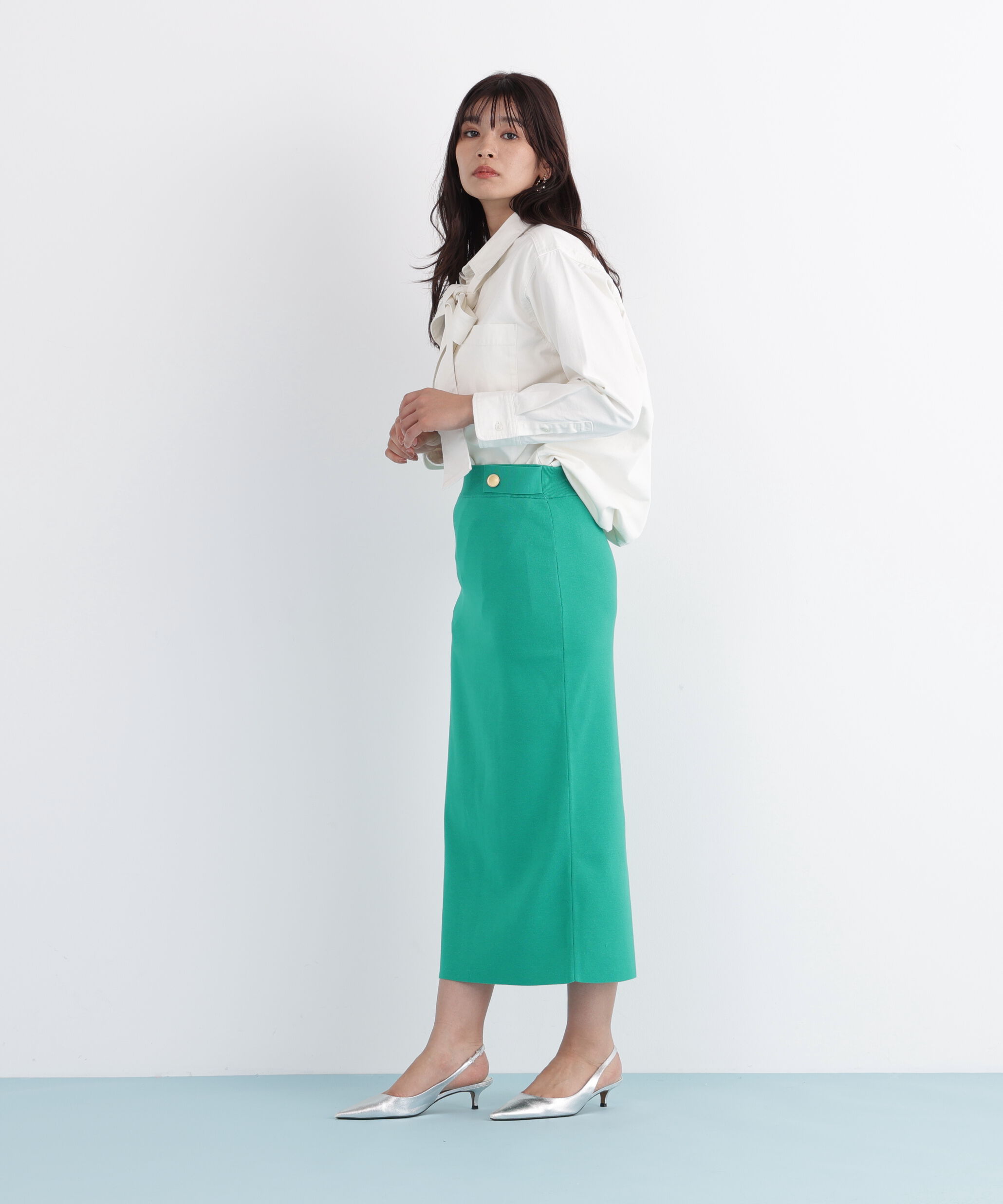  「◆メタルボタンタイトスカート」|スカート|