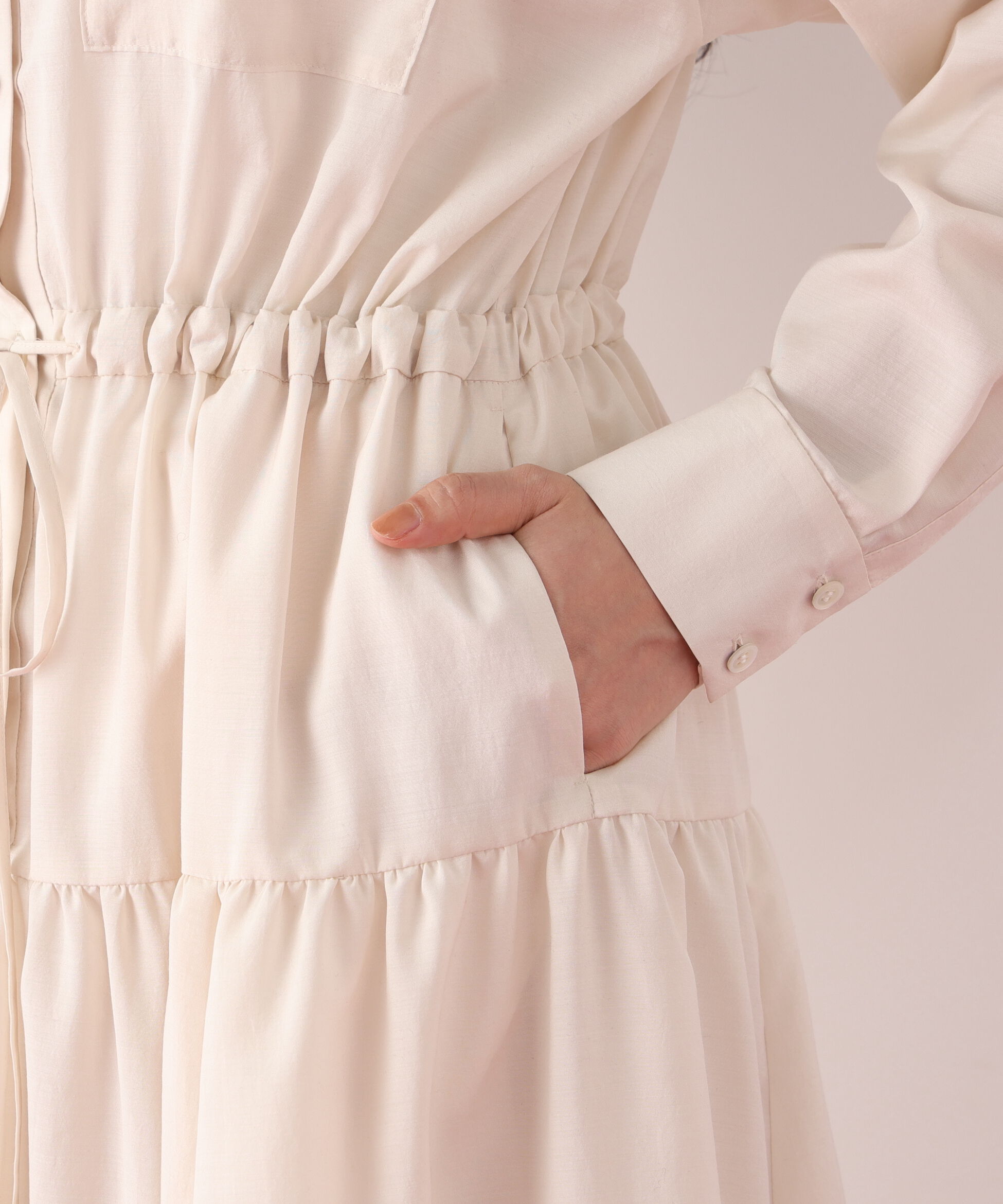  「ブライトローンロングシャツワンピース」|ワンピース|