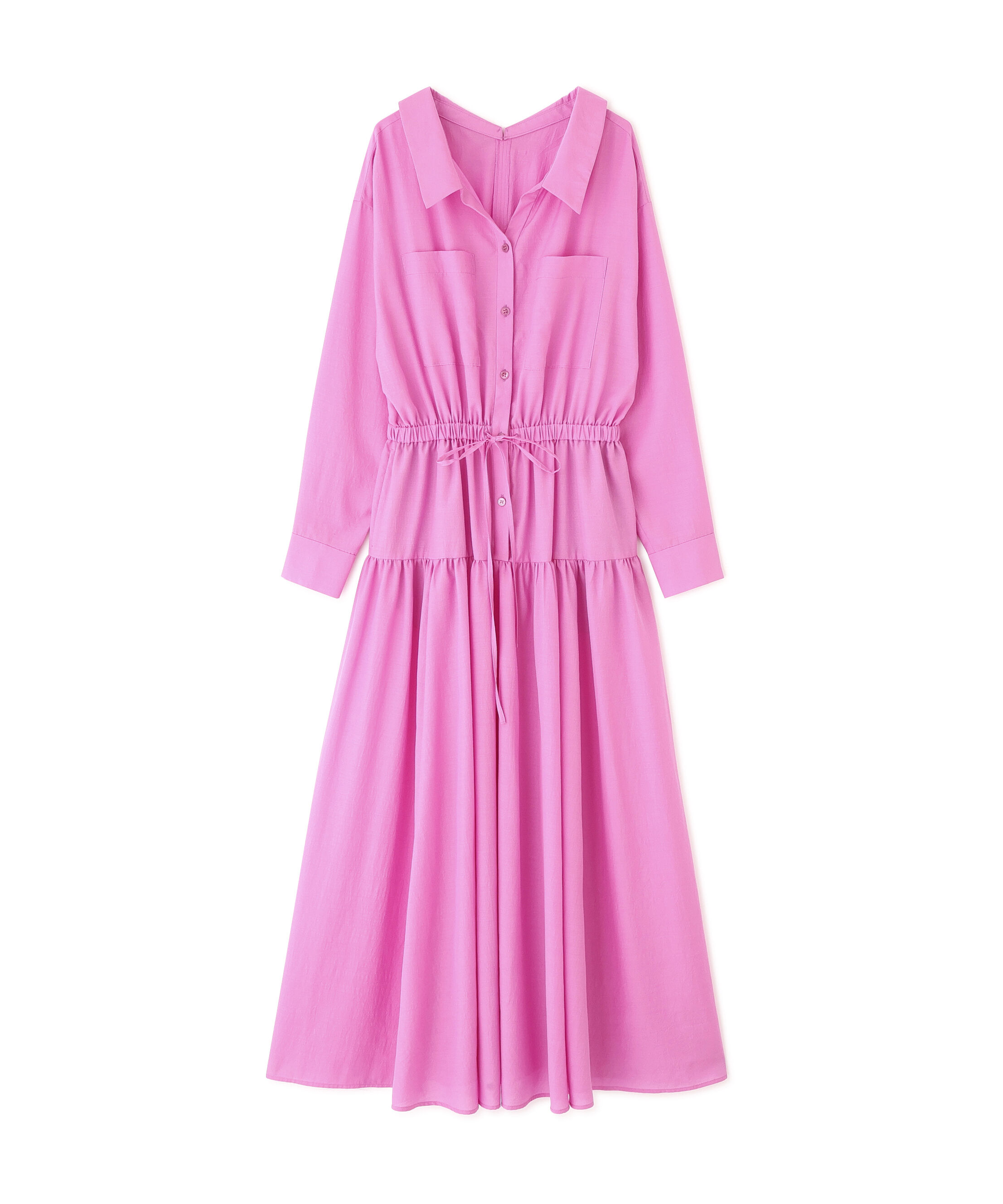  「ブライトローンロングシャツワンピース」|ワンピース|