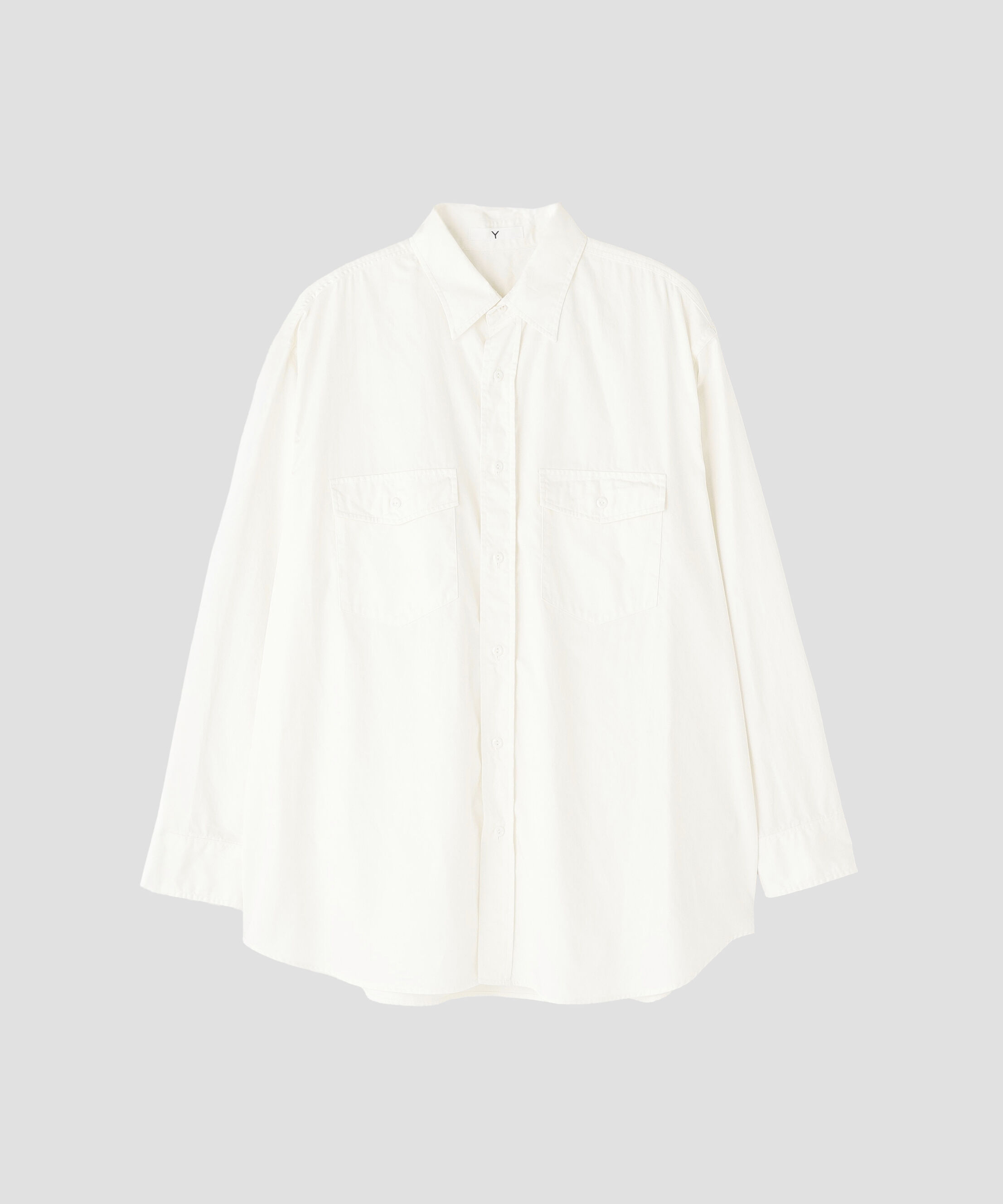 YLEVE 「Ｙ / ORGANIC COTTON HIGH DENSITY SATIN SHIRT」|シャツ・ブラウス|ホワイト