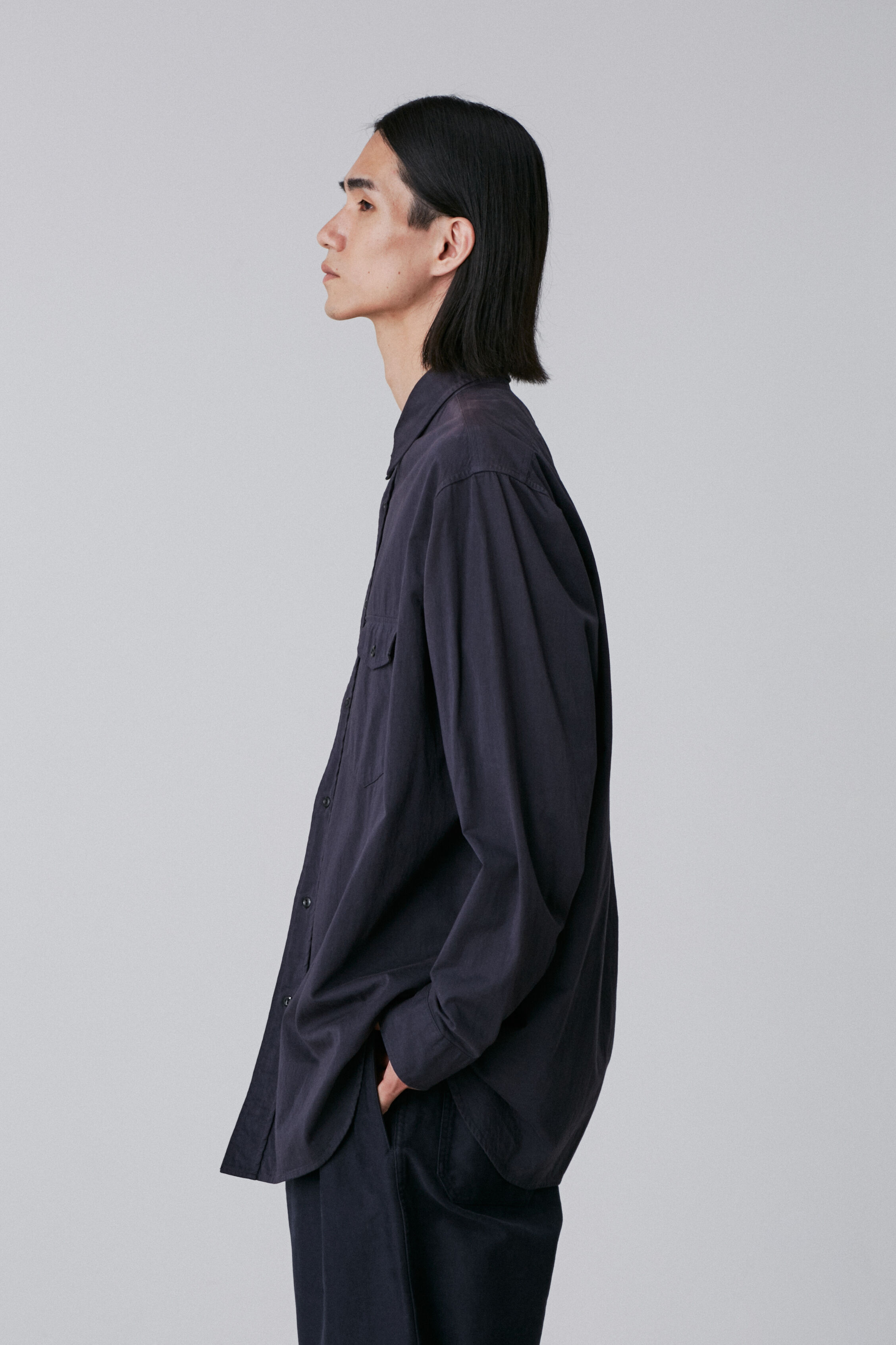YLEVE 「Ｙ / ORGANIC COTTON HIGH DENSITY SATIN SHIRT」|シャツ・ブラウス|