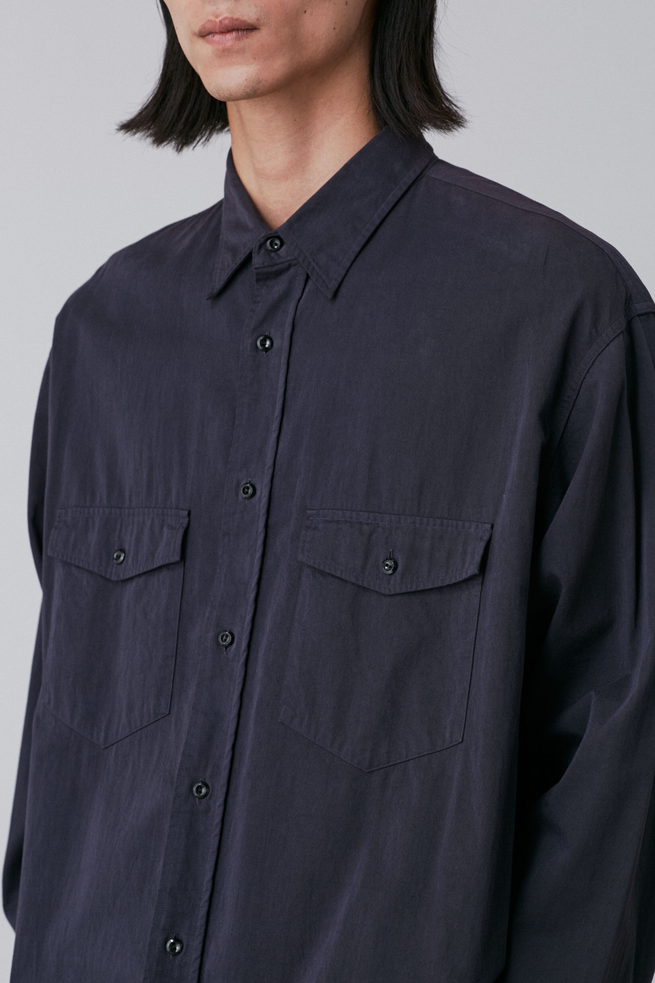 YLEVE 「Ｙ / ORGANIC COTTON HIGH DENSITY SATIN SHIRT」|シャツ・ブラウス|