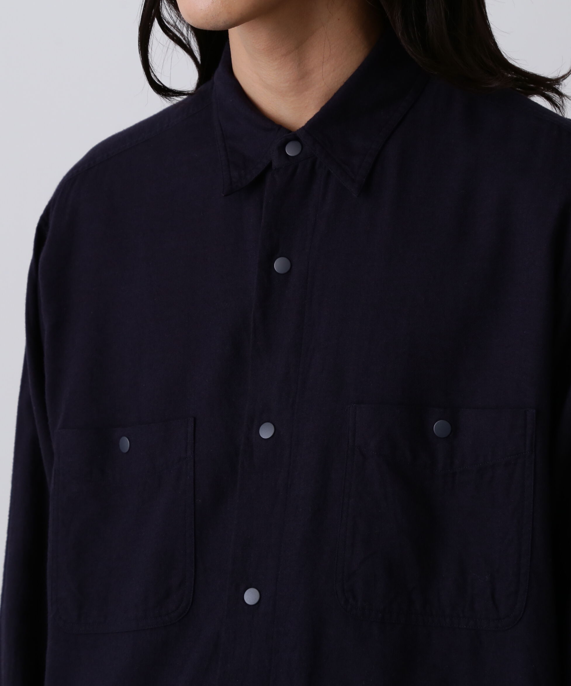 YLEVE 「Ｙ /  BRUSHED ORGANIC COTTON TENCEL SNAP SHIRT」|シャツ・ブラウス|