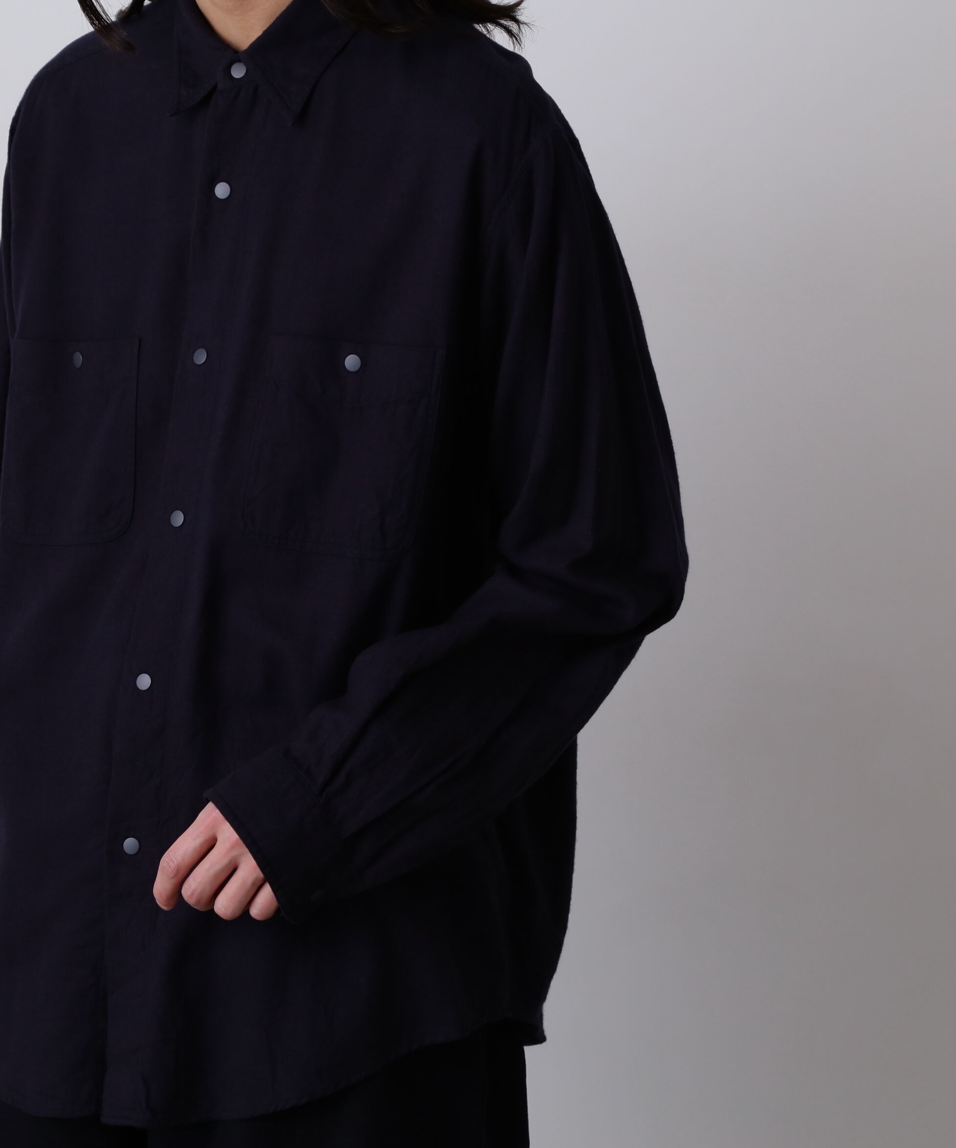 YLEVE 「Ｙ /  BRUSHED ORGANIC COTTON TENCEL SNAP SHIRT」|シャツ・ブラウス|