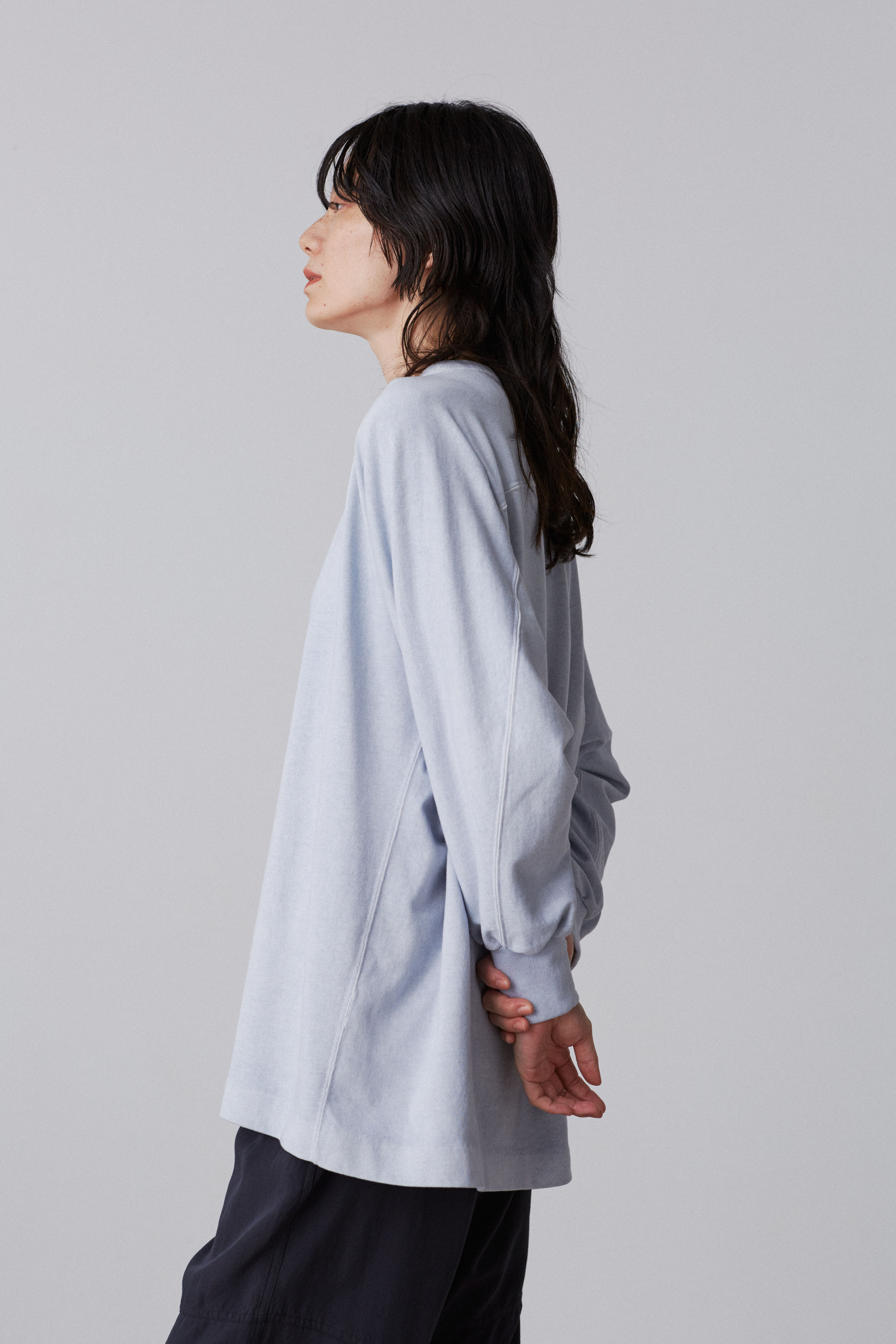 YLEVE 「YLEVE / OPEN END COTTON PIGMENT DYE PULL OVER」|Tシャツ・カットソー|