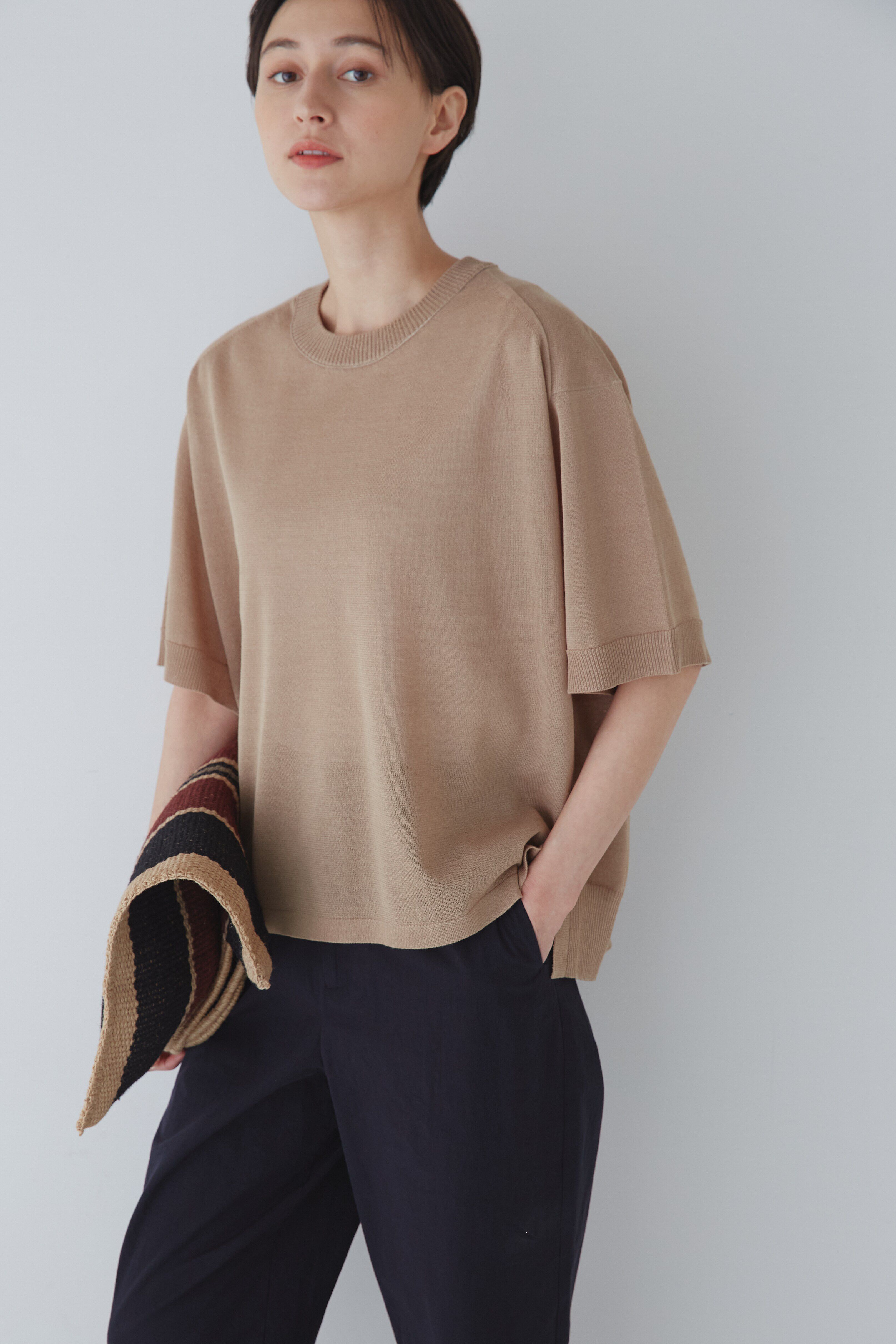  「◆シアーニットプルオーバー」|ニット・セーター|ベージュ