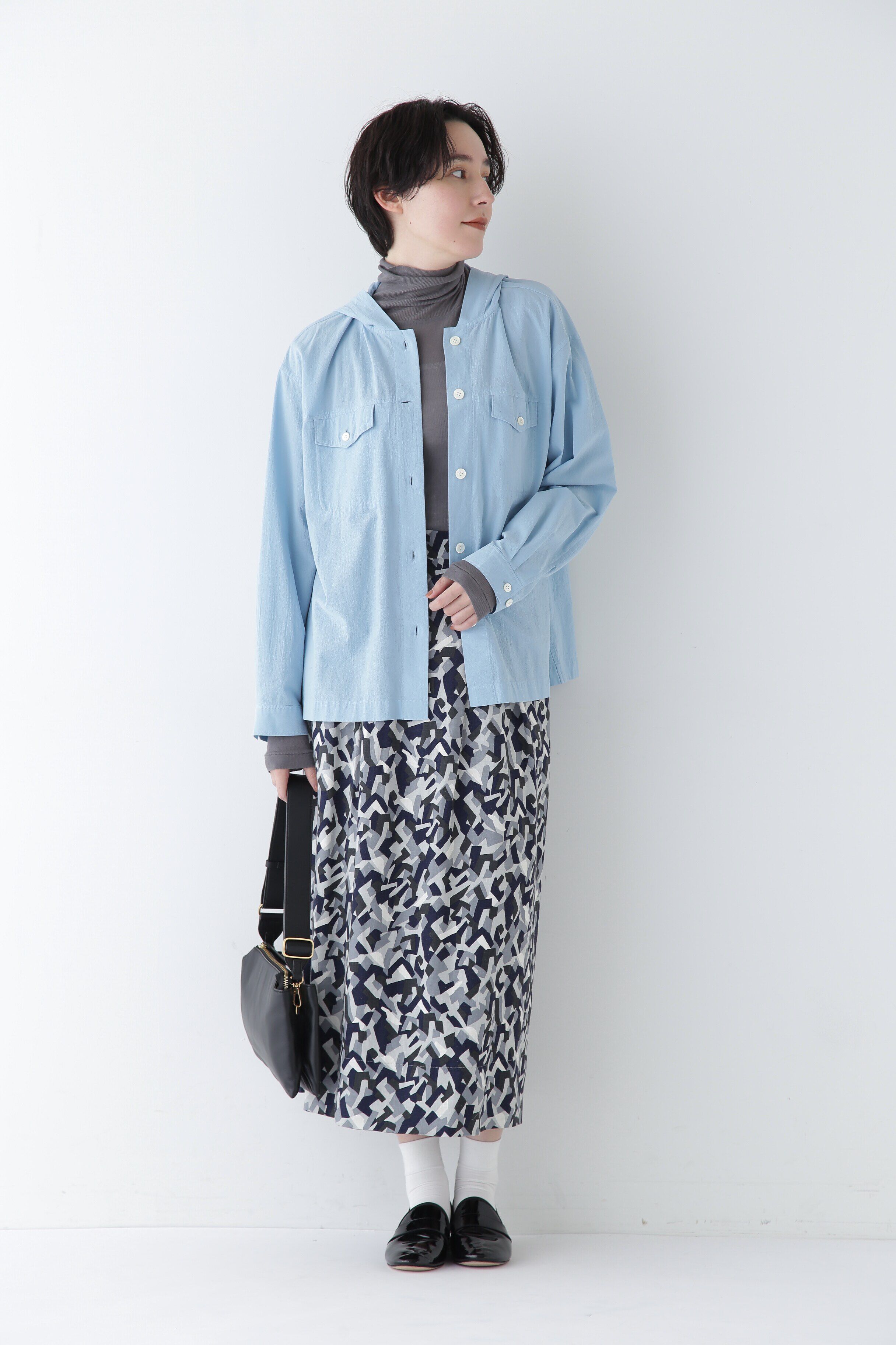  「◆製品染めフーディーブラウス」|シャツ・ブラウス|