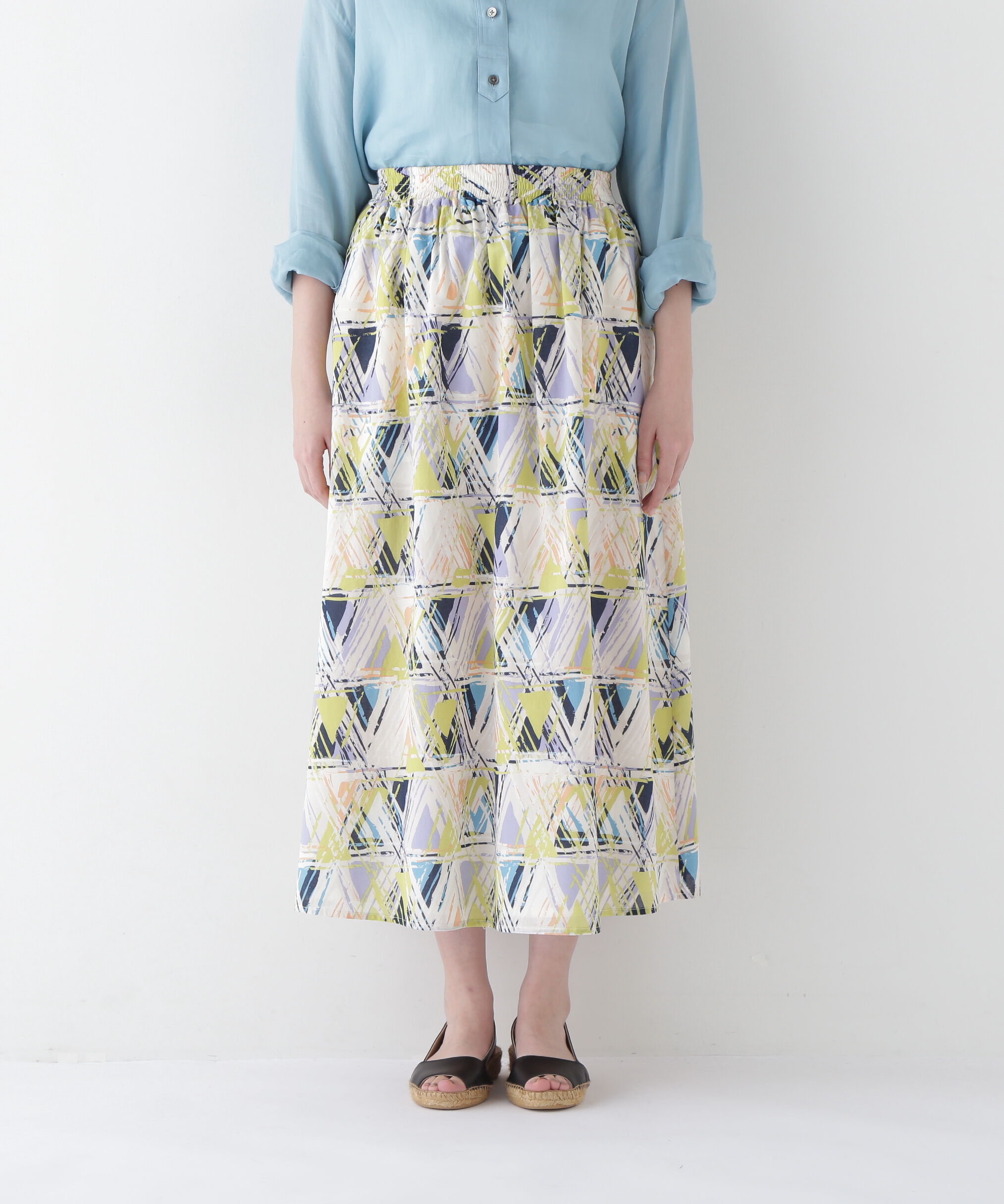  「◆プリントギャザーフレアースカート」|スカート|