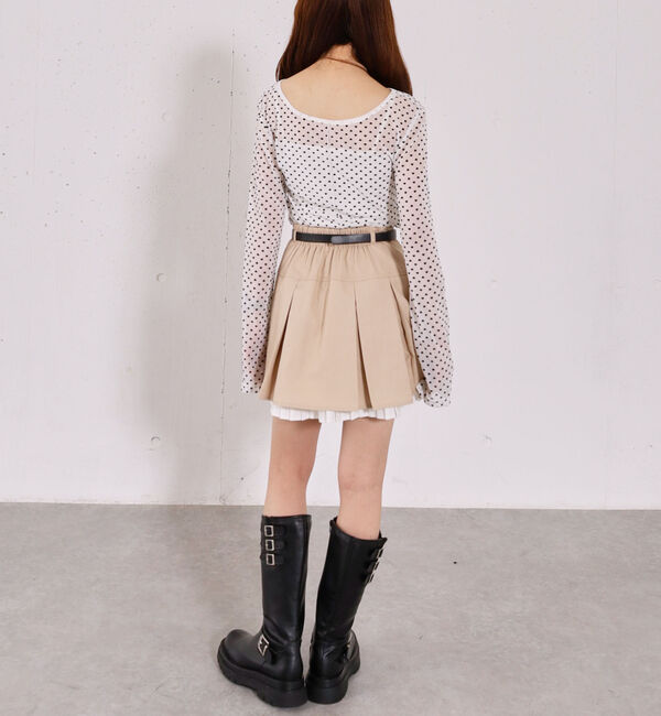 archives「フロッキーハートチュールクルーネックＴＯＰＳ」|Tシャツ・カットソー|