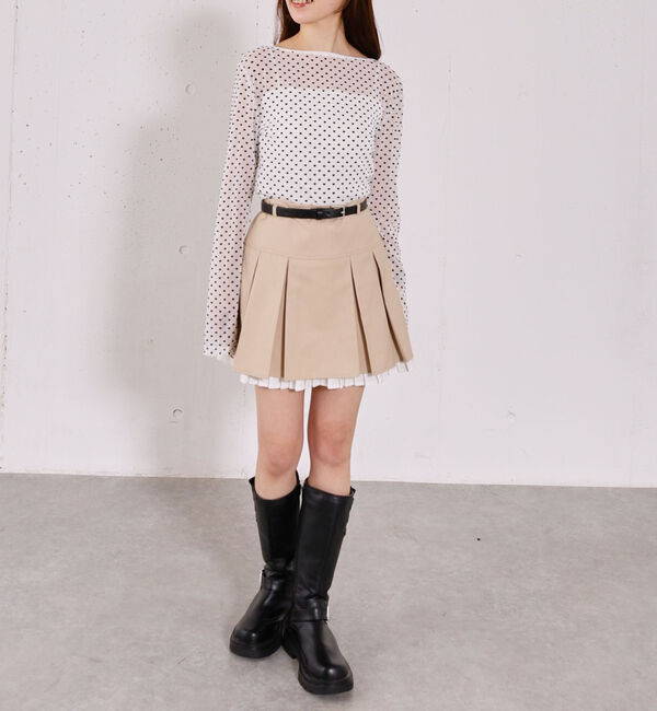 archives「フロッキーハートチュールクルーネックＴＯＰＳ」|Tシャツ・カットソー|