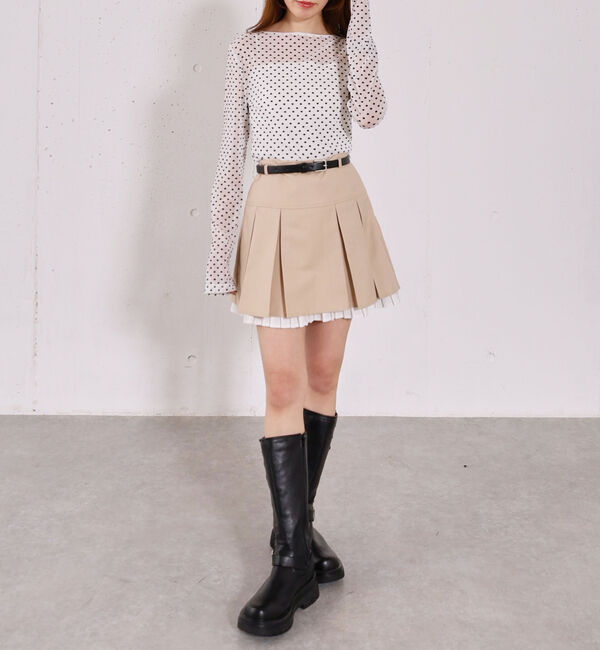 archives「フロッキーハートチュールクルーネックＴＯＰＳ」|Tシャツ・カットソー|