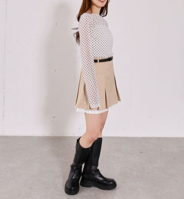 archives「フロッキーハートチュールクルーネックＴＯＰＳ」|Tシャツ・カットソー|