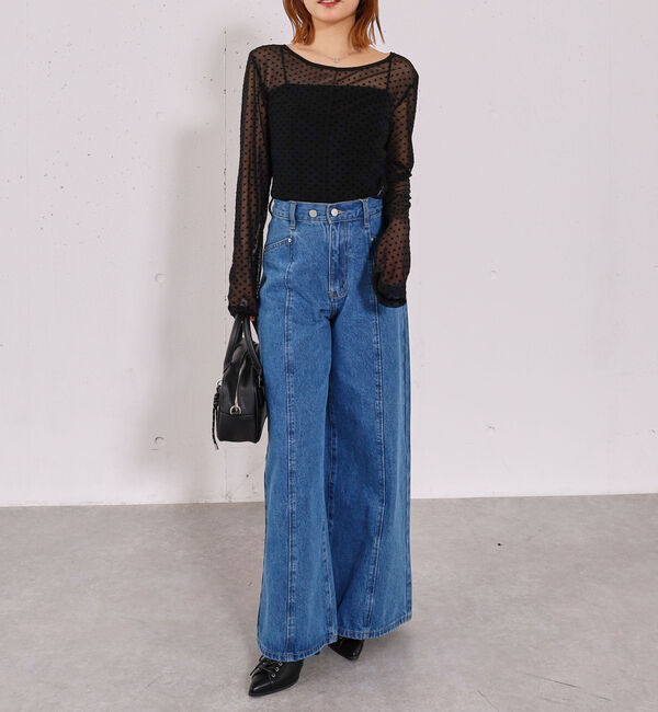 archives「フロッキーハートチュールクルーネックＴＯＰＳ」|Tシャツ・カットソー|