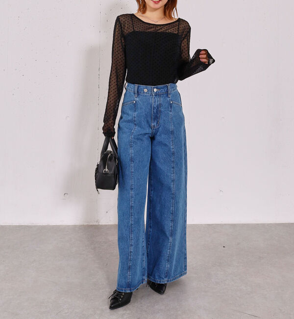 archives「フロッキーハートチュールクルーネックＴＯＰＳ」|Tシャツ・カットソー|